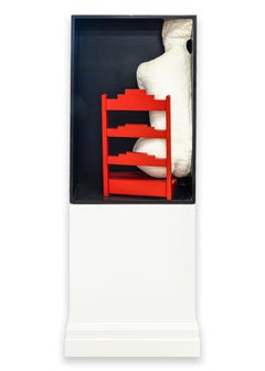George Segal Girl on a Chair 80/150 Figurative Painted Wood Assemblage & Plaster