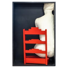 George Segal Girl on a Chair 80/150 Figurative Painted Wood Assemblage & Plaster