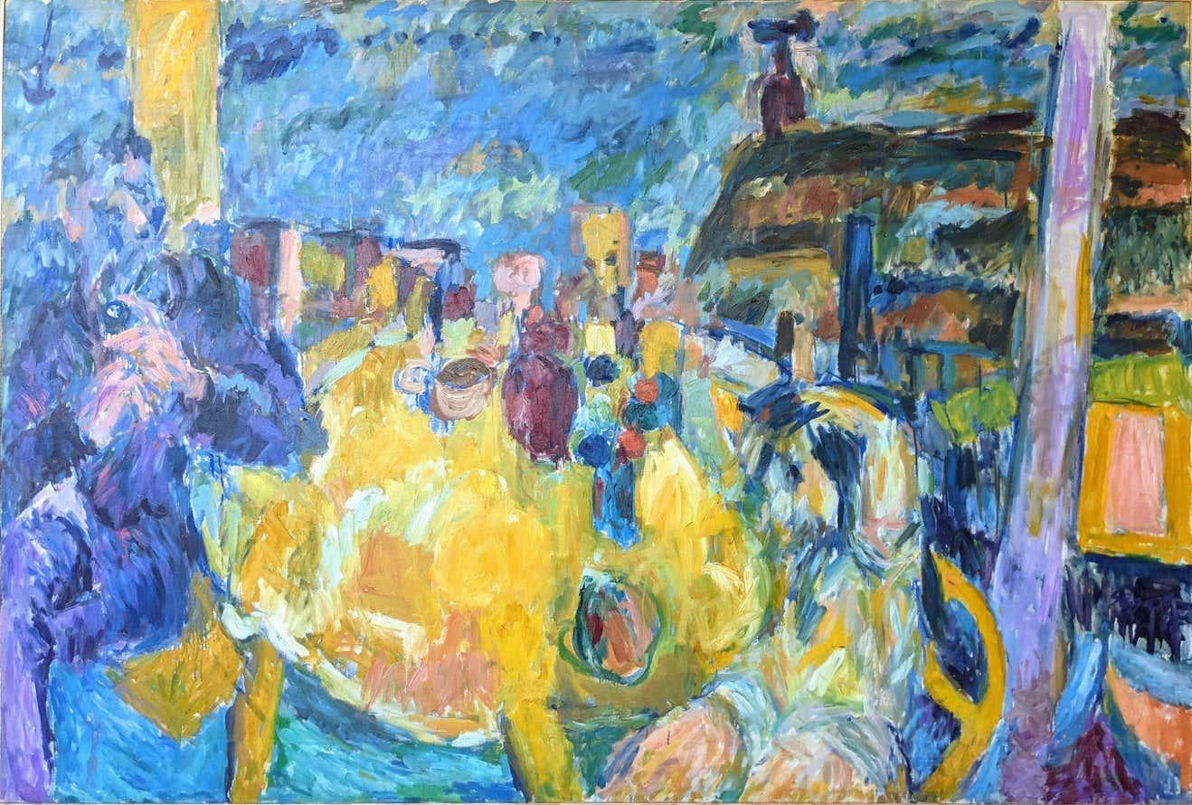 "Summer Porch, Provincetown" George Segal, Pop Art, Blue, Abstract Expressionism