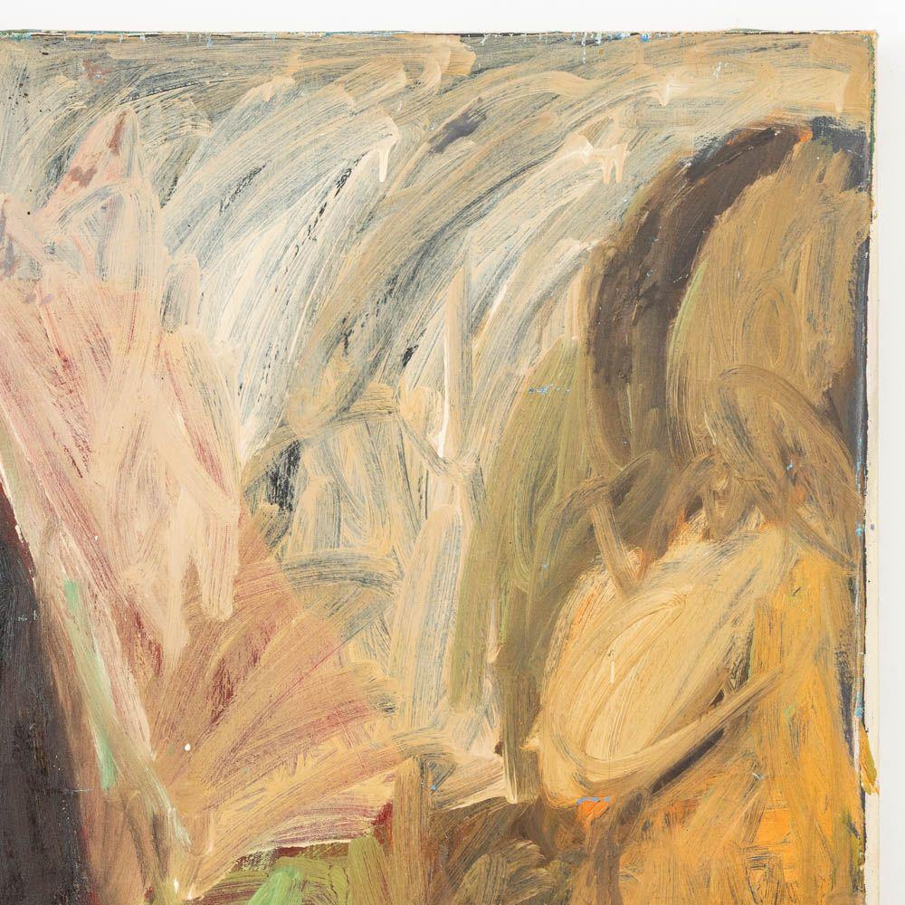 Untitled (Figural Abstract Composition) - Gray Abstract Painting by George Segal