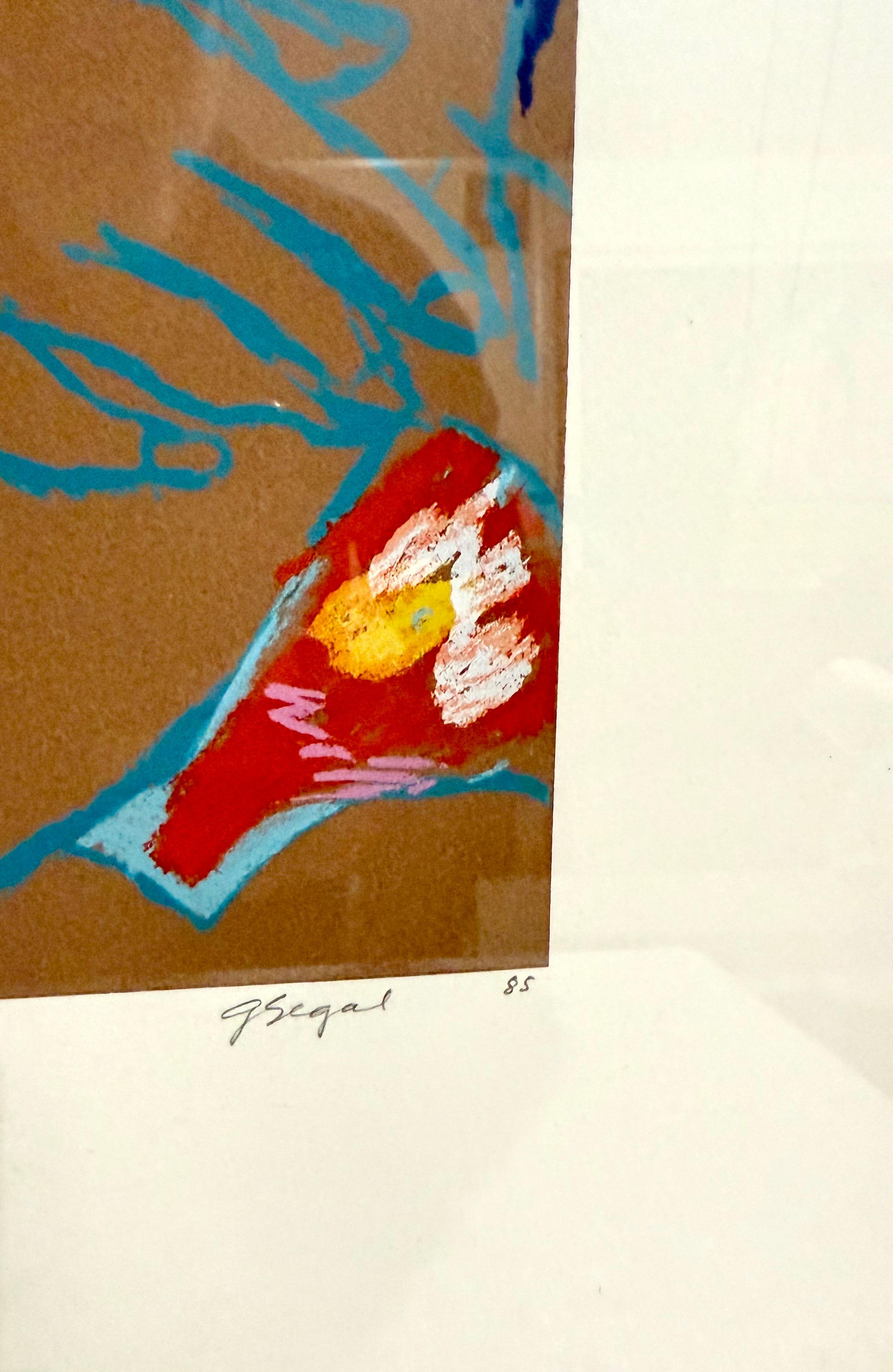 Amerikanische Pop Art George Segal Farbe Expressionist Lithographie Frau im roten Kimono im Angebot 9