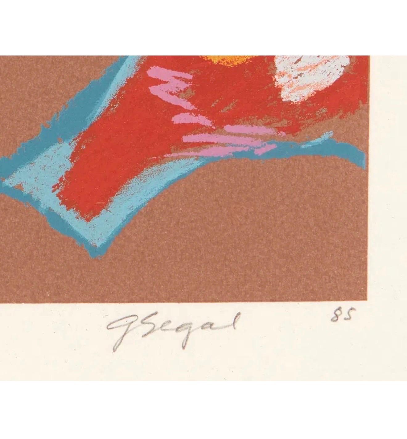 Amerikanische Pop Art George Segal Farbe Expressionist Lithographie Frau im roten Kimono im Angebot 2