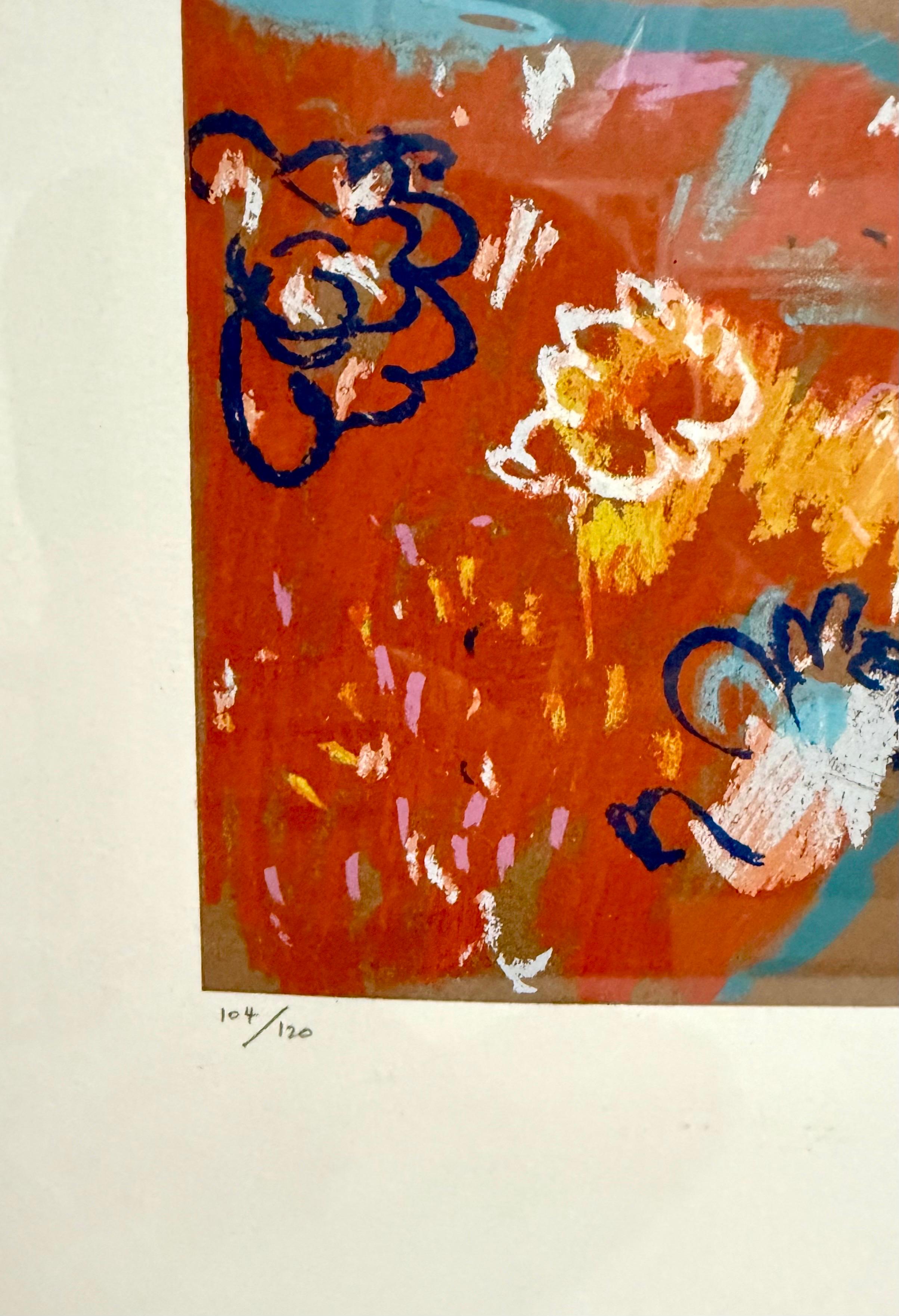 Amerikanische Pop Art George Segal Farbe Expressionist Lithographie Frau im roten Kimono im Angebot 5