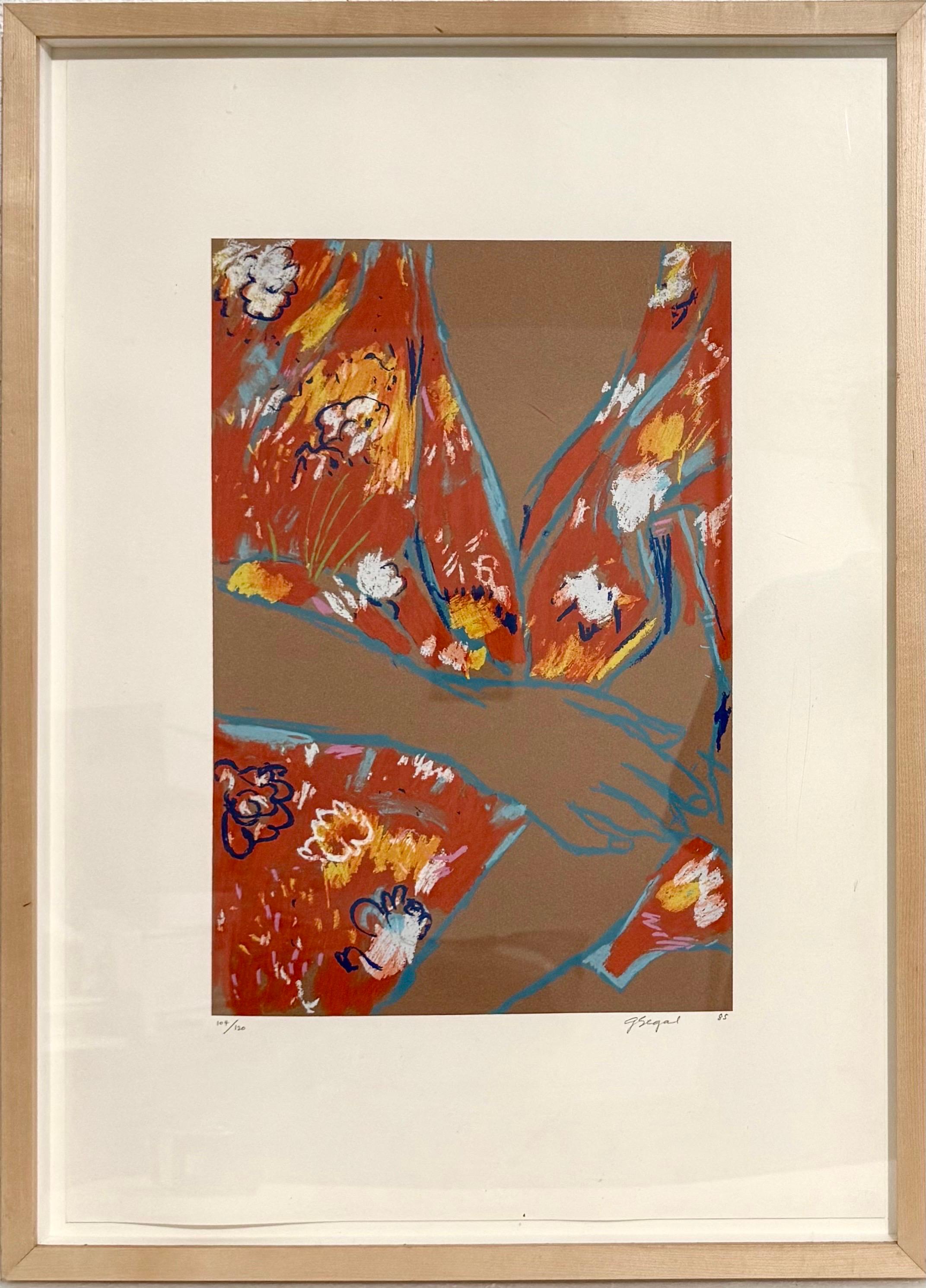 Amerikanische Pop Art George Segal Farbe Expressionist Lithographie Frau im roten Kimono im Angebot 8