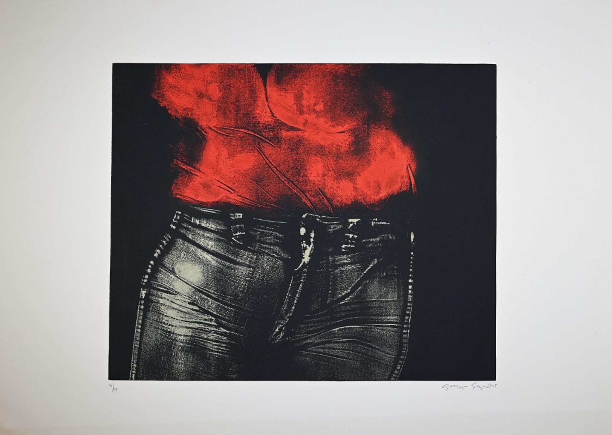 Girl in bright red shirt is an original Contemporary artwork realized by George Segal (November 26, 1924 – June 9, 2000) in 1976.

Original Etching and Aquatint on copper plate printed in 3 colors on Fabriano paper.

Hand-signed on the lower right