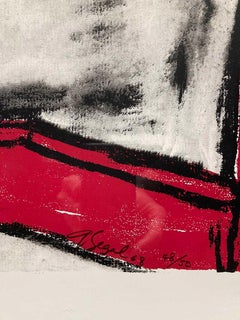 'Girl Seated on Red Chair', by George Segal, Screen Print on Metal