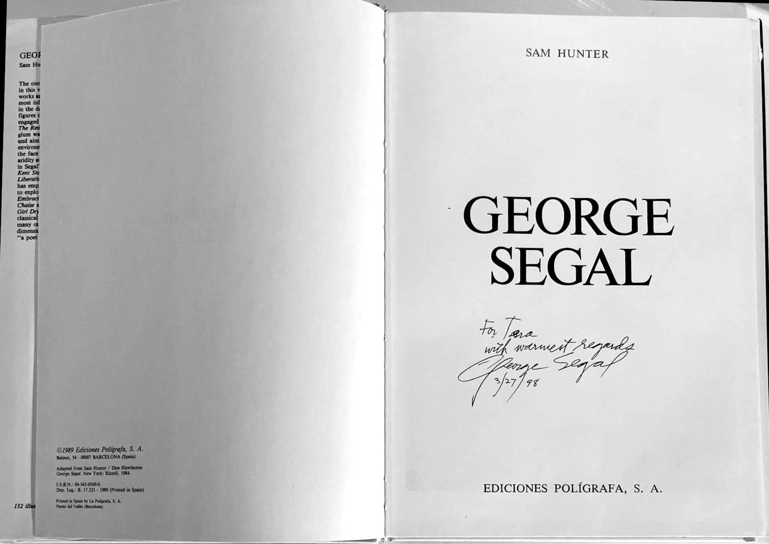 Hardback monograph: George Segal (signed and inscribed by sculptor George Segal) For Sale 11