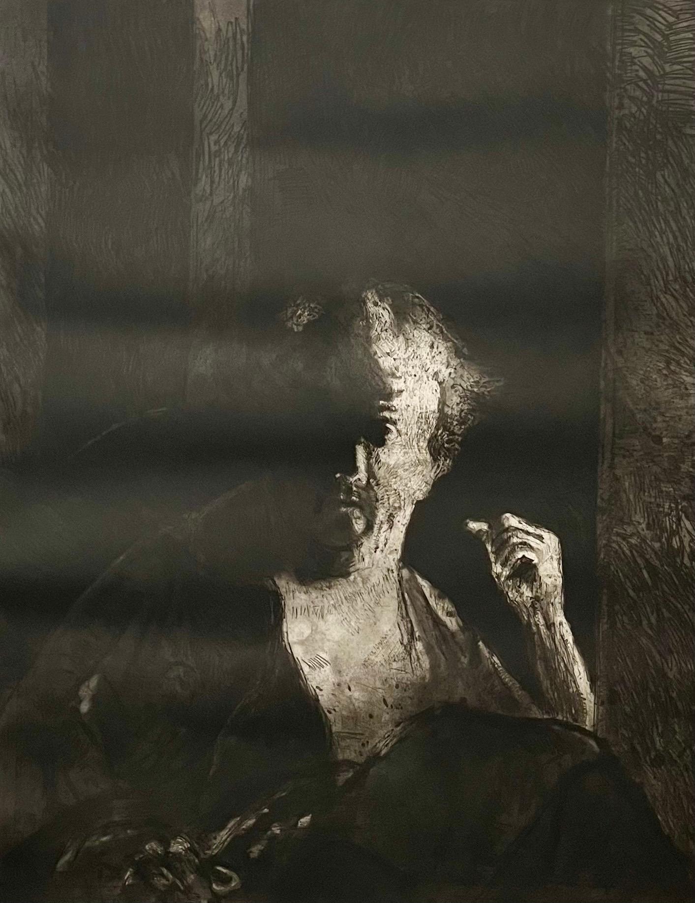 Large Format American Pop Art Portrait Aquatint Etching Walter George Segal 1987 For Sale 1