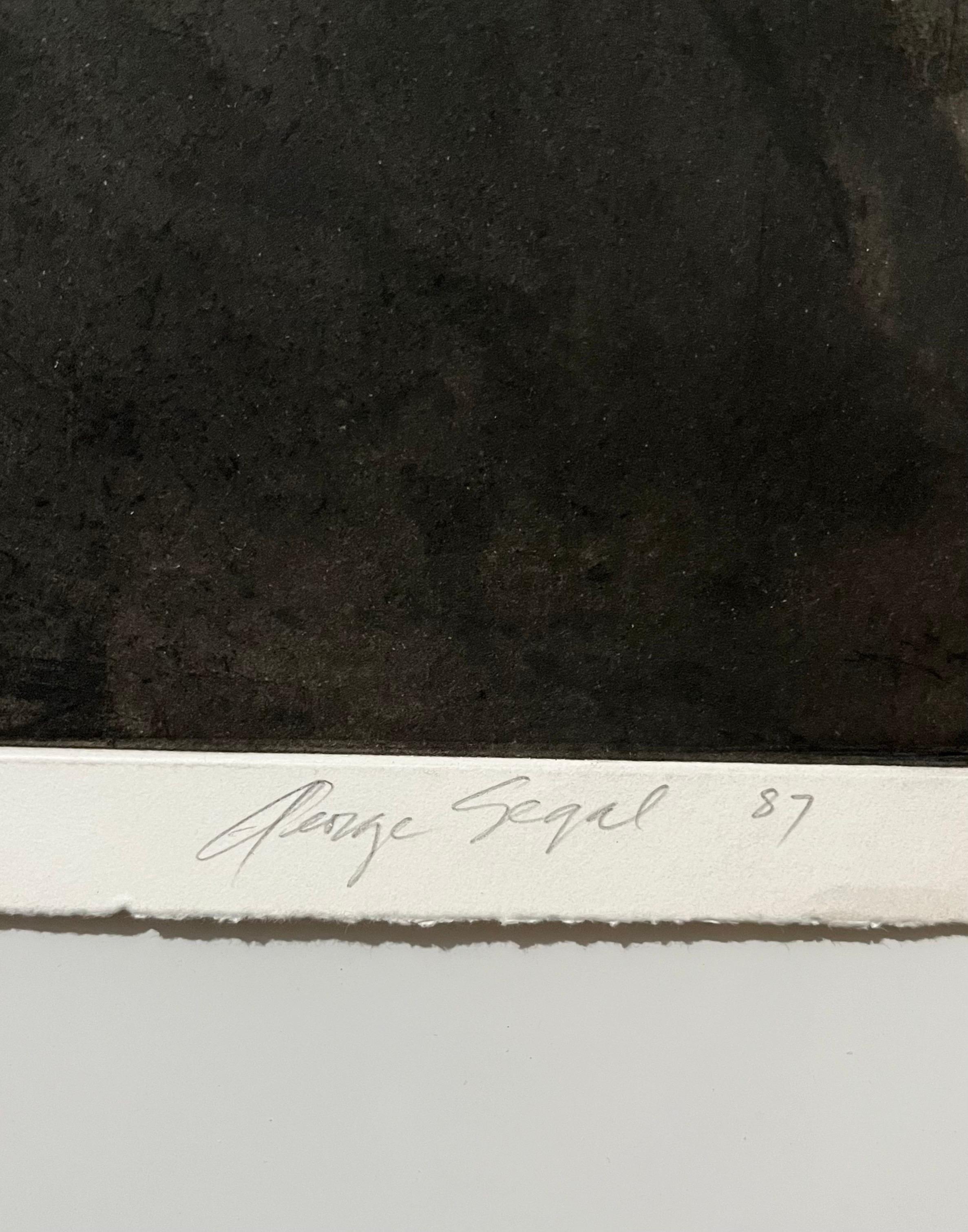 Large Format American Pop Art Portrait Aquatint Etching Walter George Segal 1987 For Sale 4