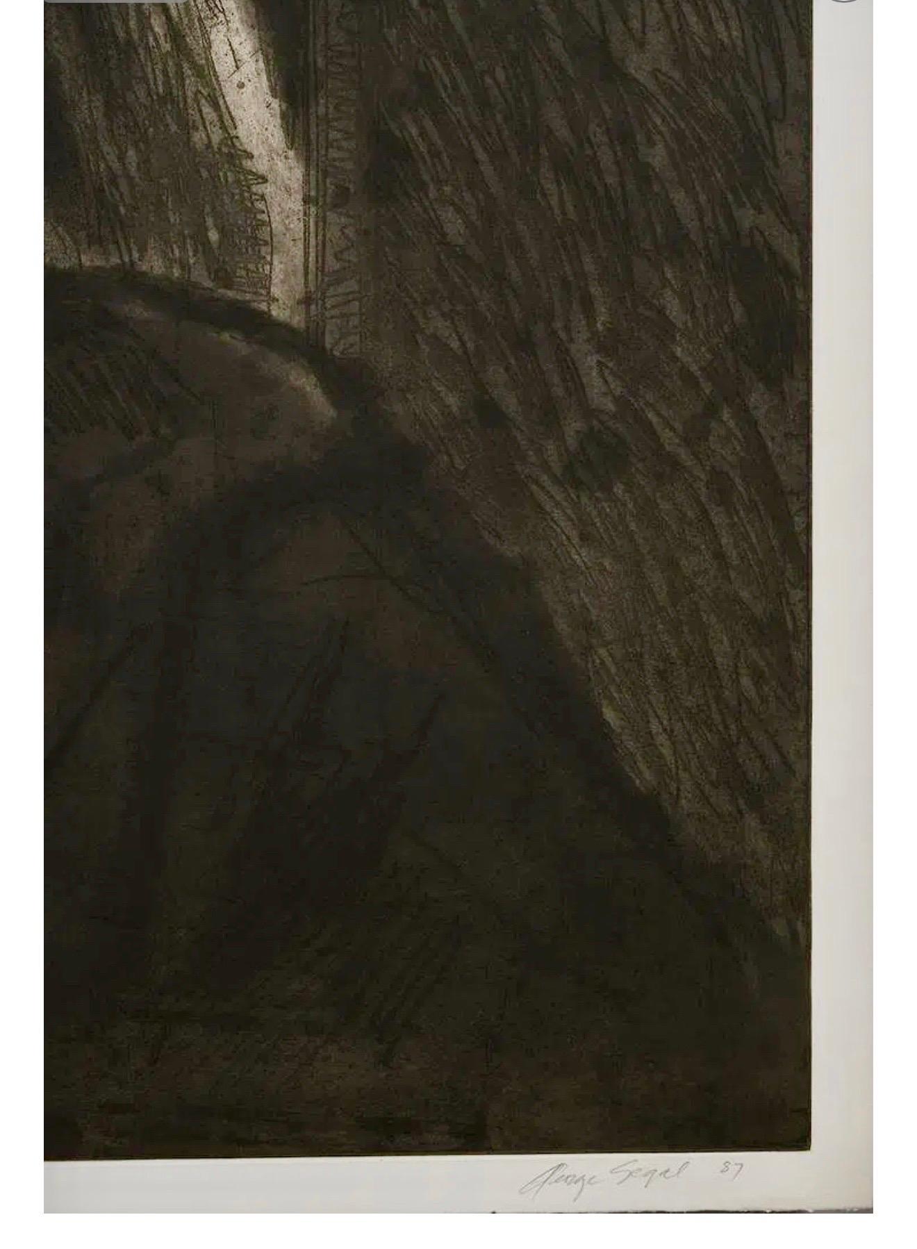 Large Format American Pop Art Portrait Aquatint Etching Walter George Segal 1987 For Sale 5