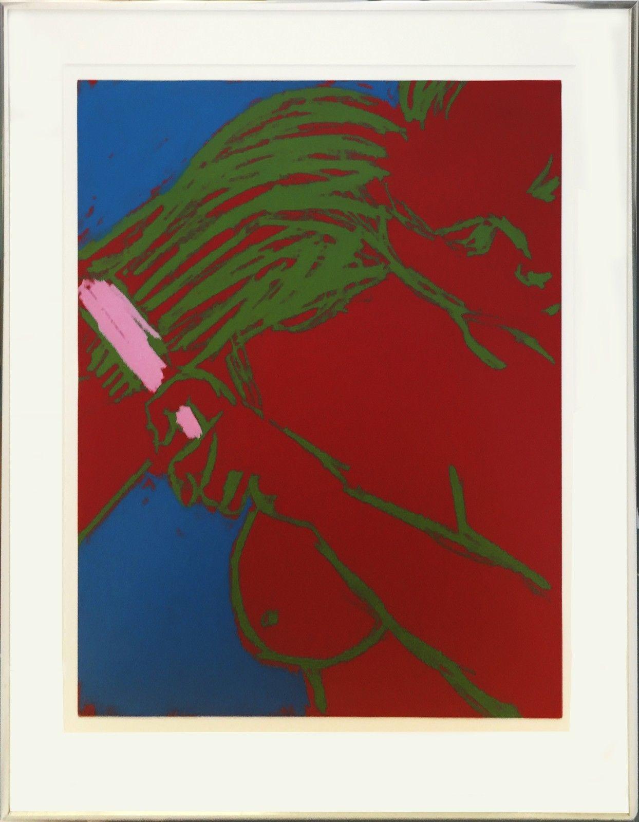 MUJER CEPILLÁNDOSE EL PELO - Print de George Segal
