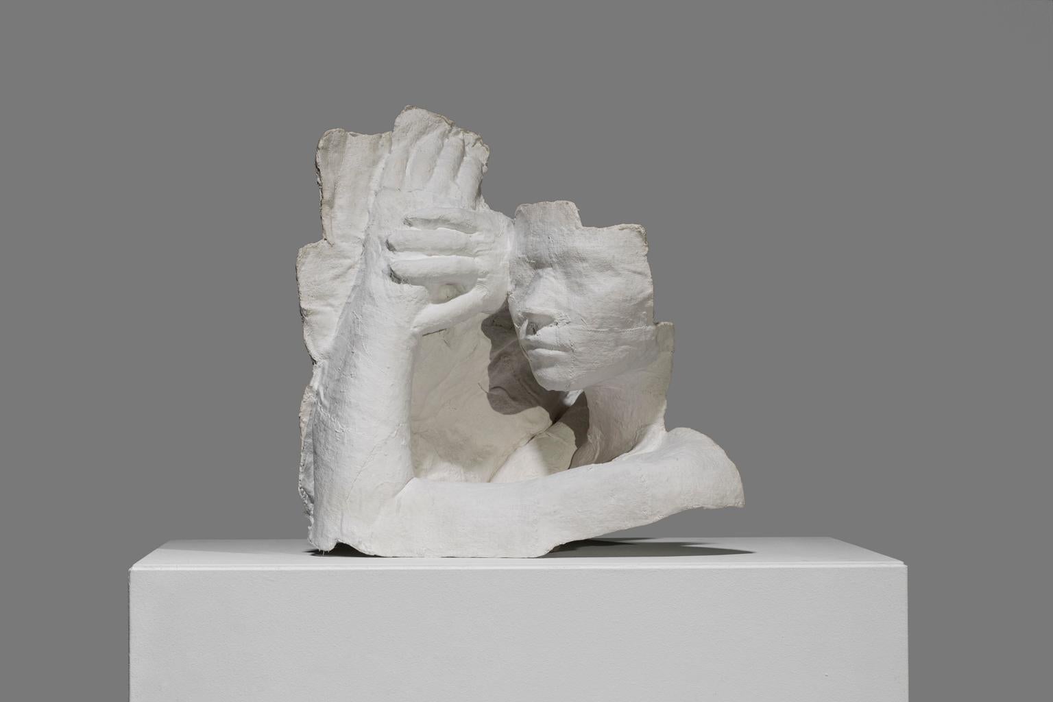 George Segal Figurative Sculpture - "Fragment: Girl Resting", Plaster Cast, Signed and Numbered