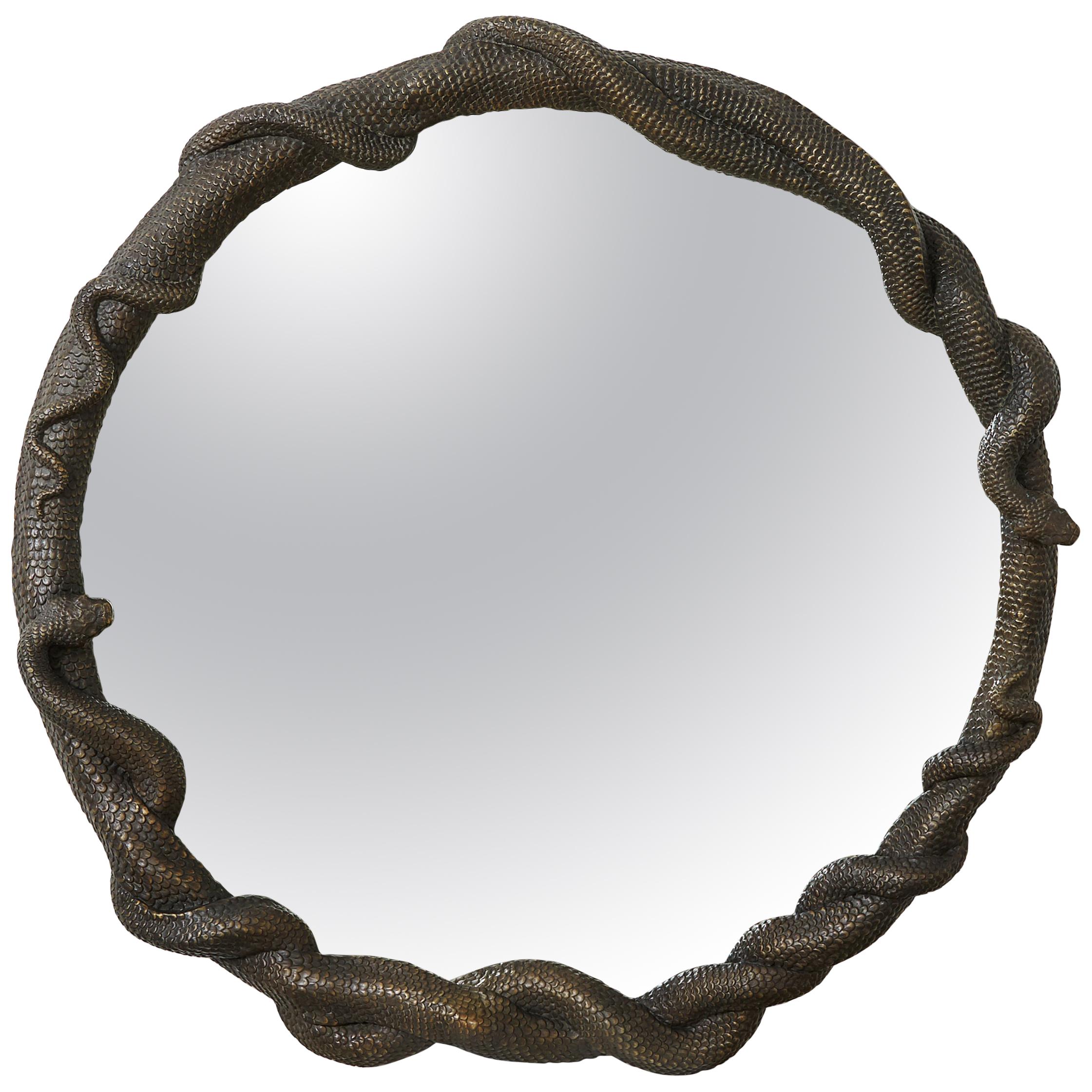 George Sellers, 'Ophidian Mirror, ' Bronze Mirror, Limited Edition of 8