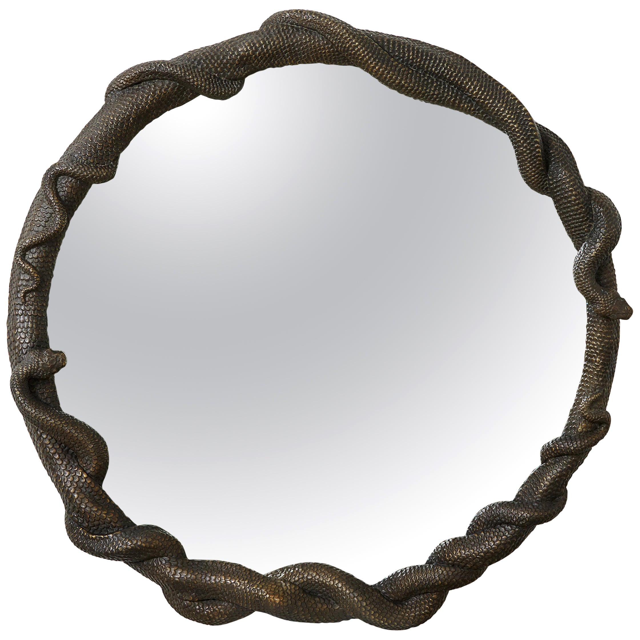 George Sellers, 'Ophidian Mirror, ' Bronze Mirror, Limited Edition of 8 For Sale