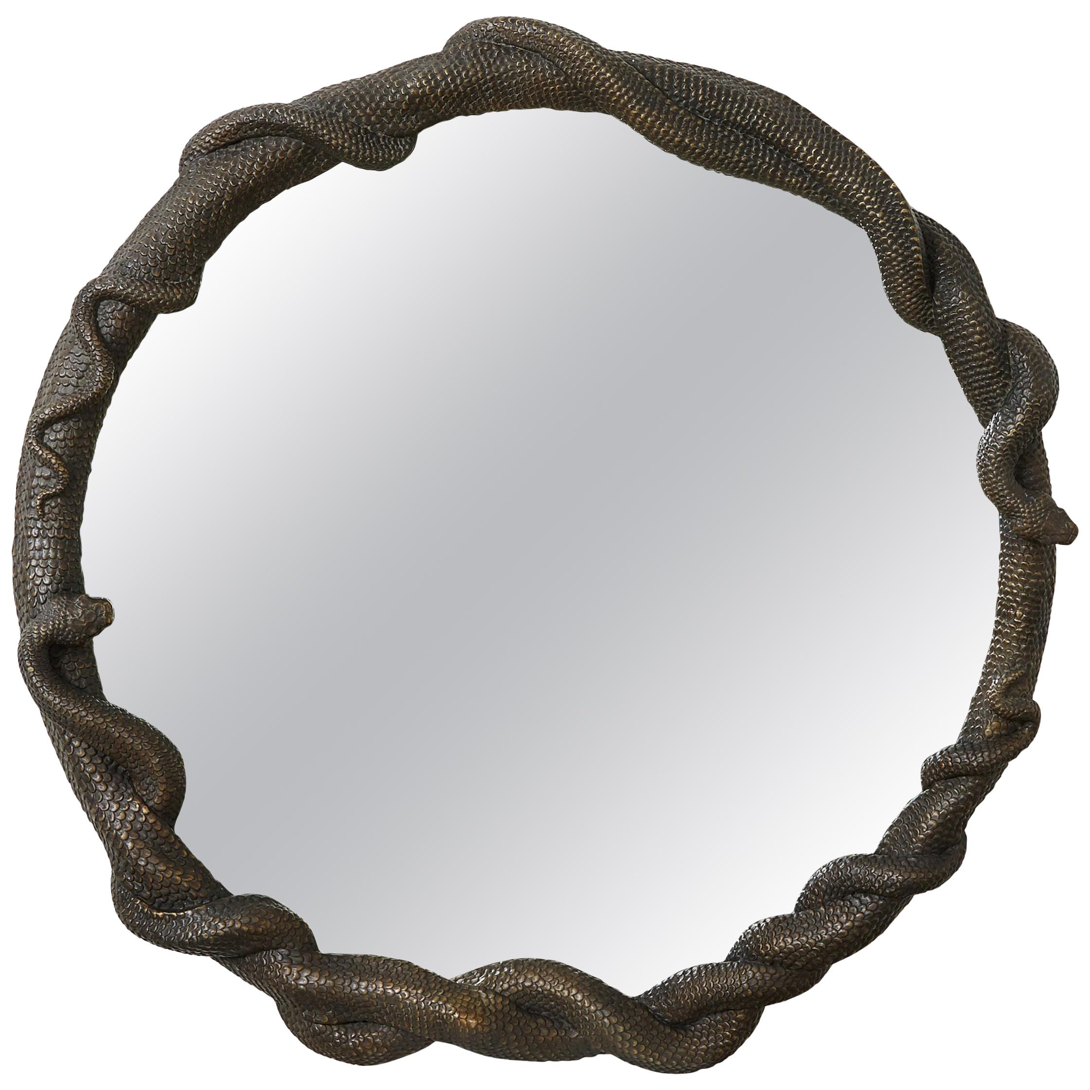 George Sellers, 'Ophidian Mirror,' Bronze Mirror, Limited Edition of 8