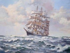 Vintage Barque at Sea