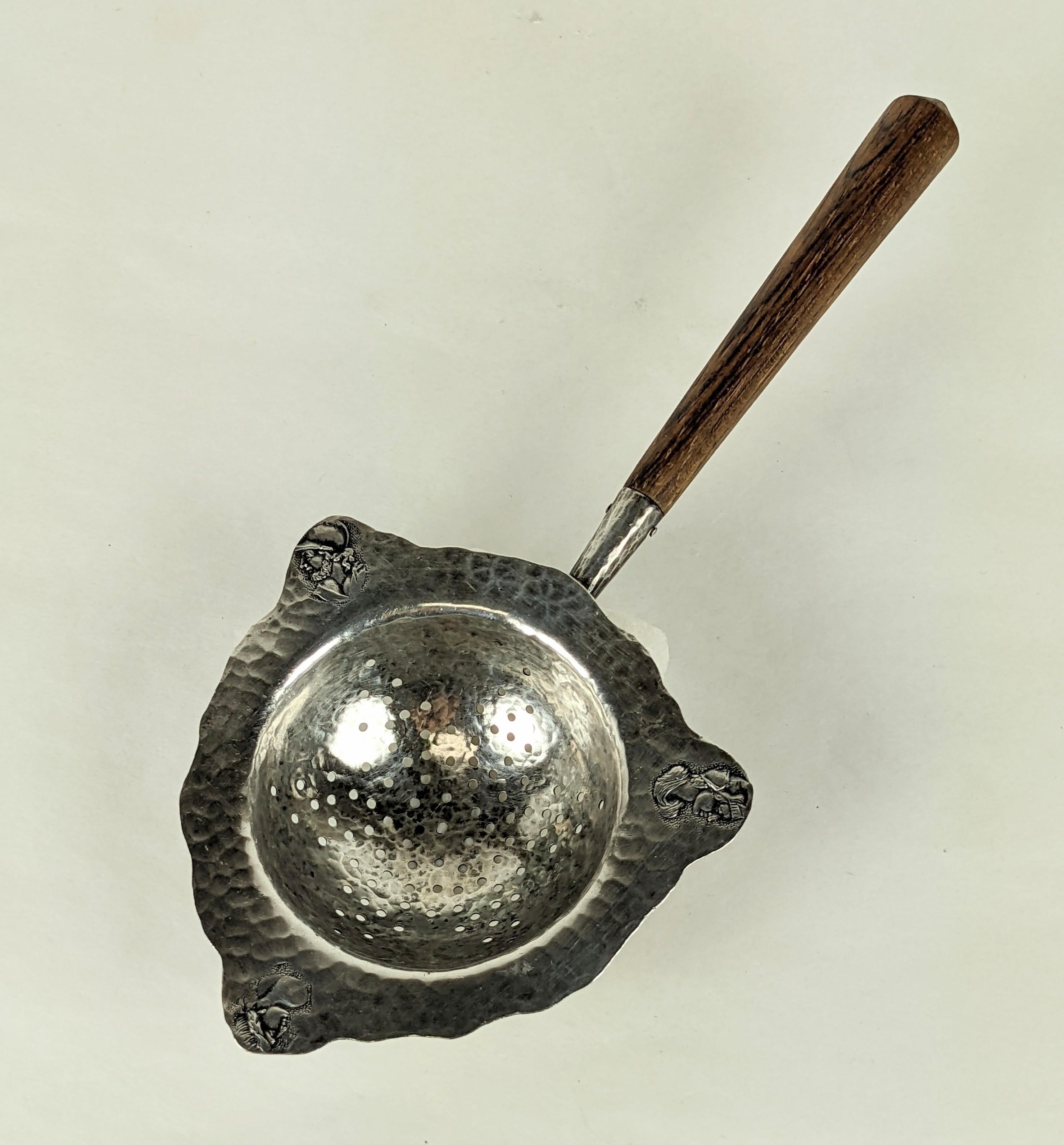 Mouvement esthétique trainer à thé en acier inoxydable George Sheibler, Homeric, motif médaillon