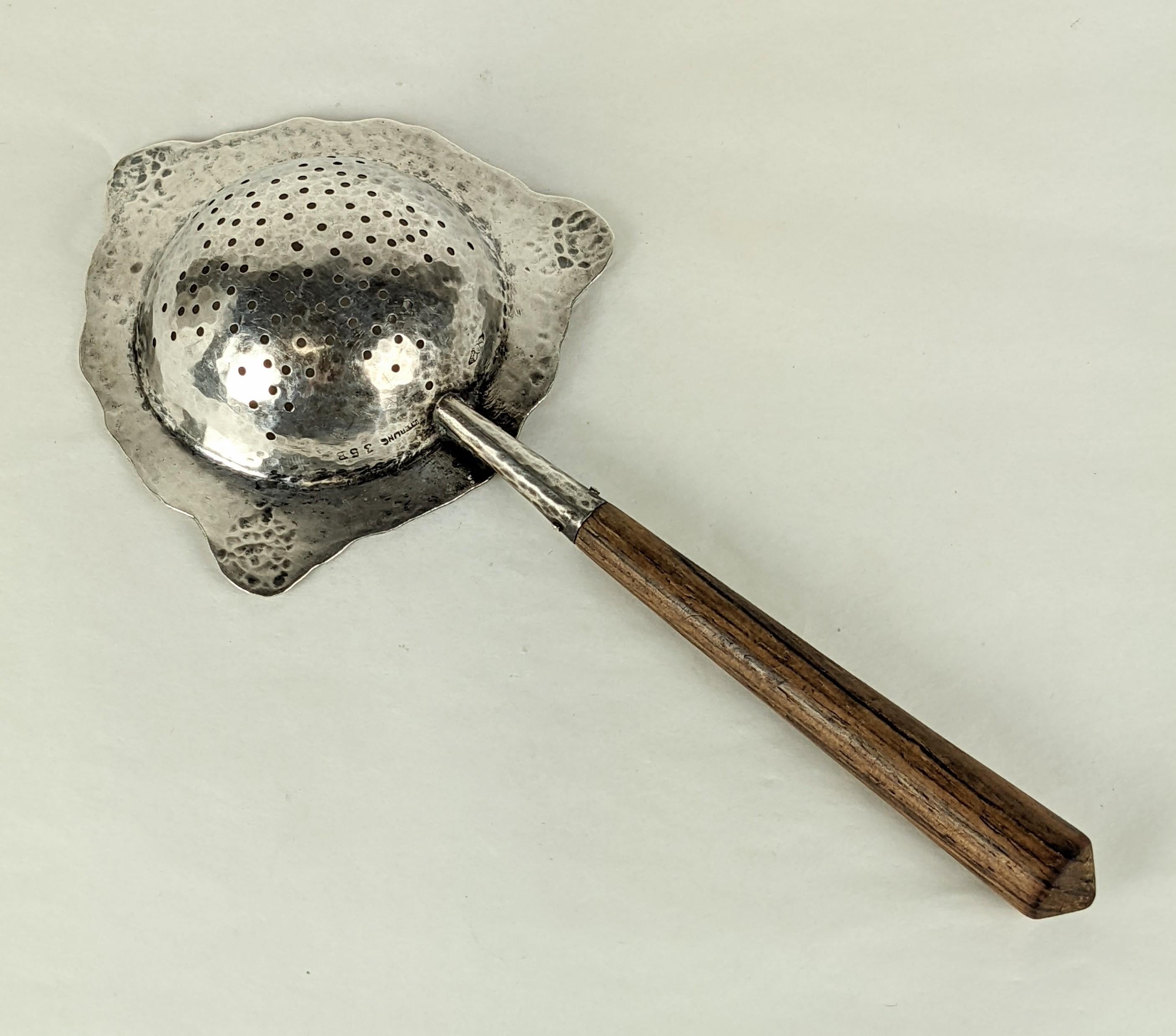 George Sheibler Sterling Tea Strainer, Homeric, Medallion Pattern In Excellent Condition In Riverdale, NY