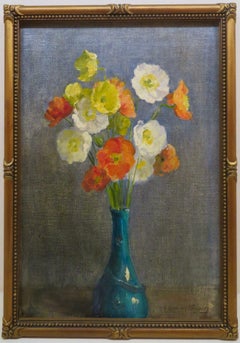 George Knowles RBA ROI (1863-1931) Original oil painting STILL LIFE FLOWERS