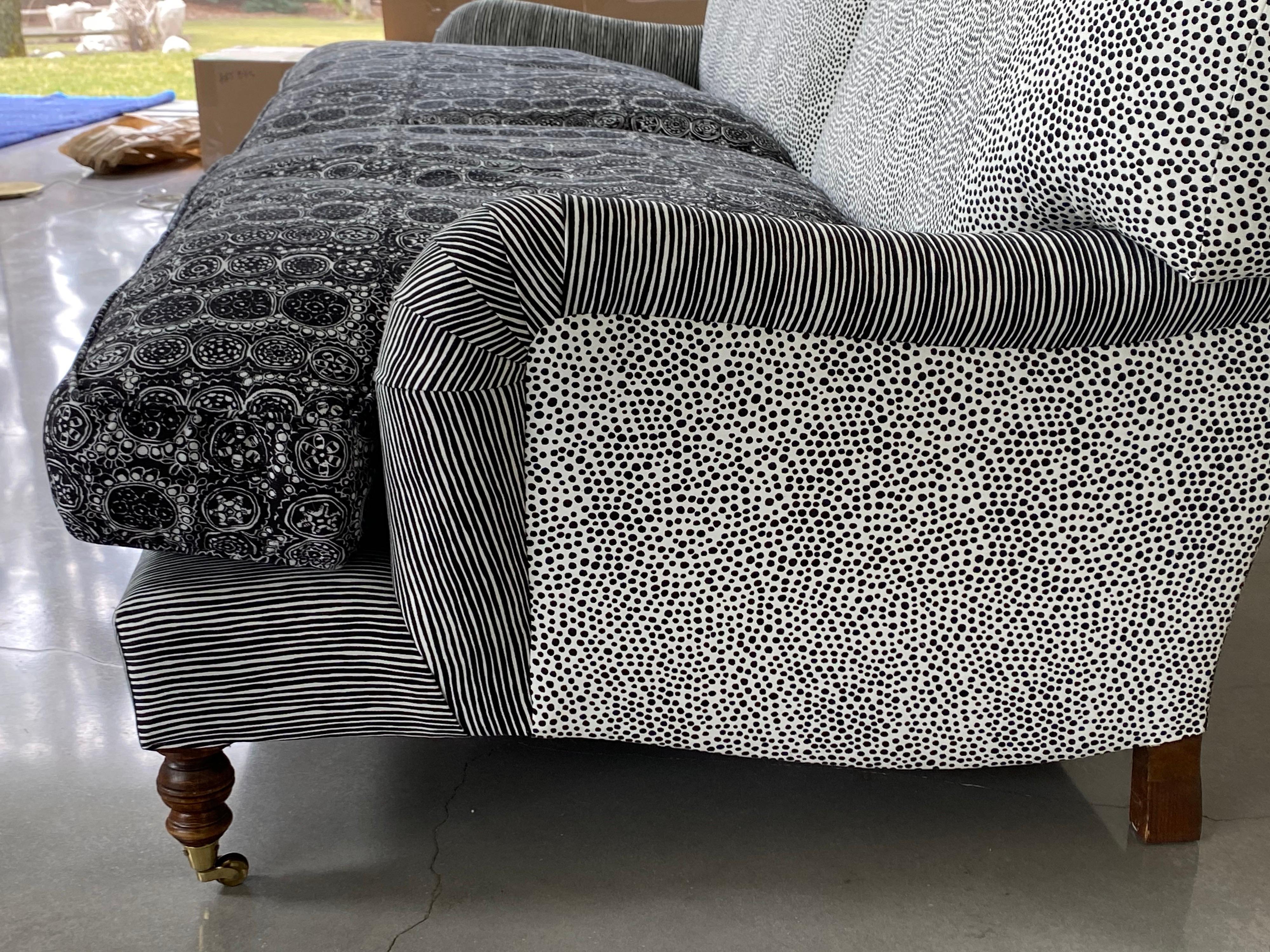 20th Century George Sherlock Extended Two Seater Sofa covered in Marimekko Fabrics
