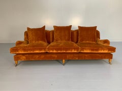 George Sherlock "Sherlock" Large 3-Seat Sofa - In Burnt Orange Velvet