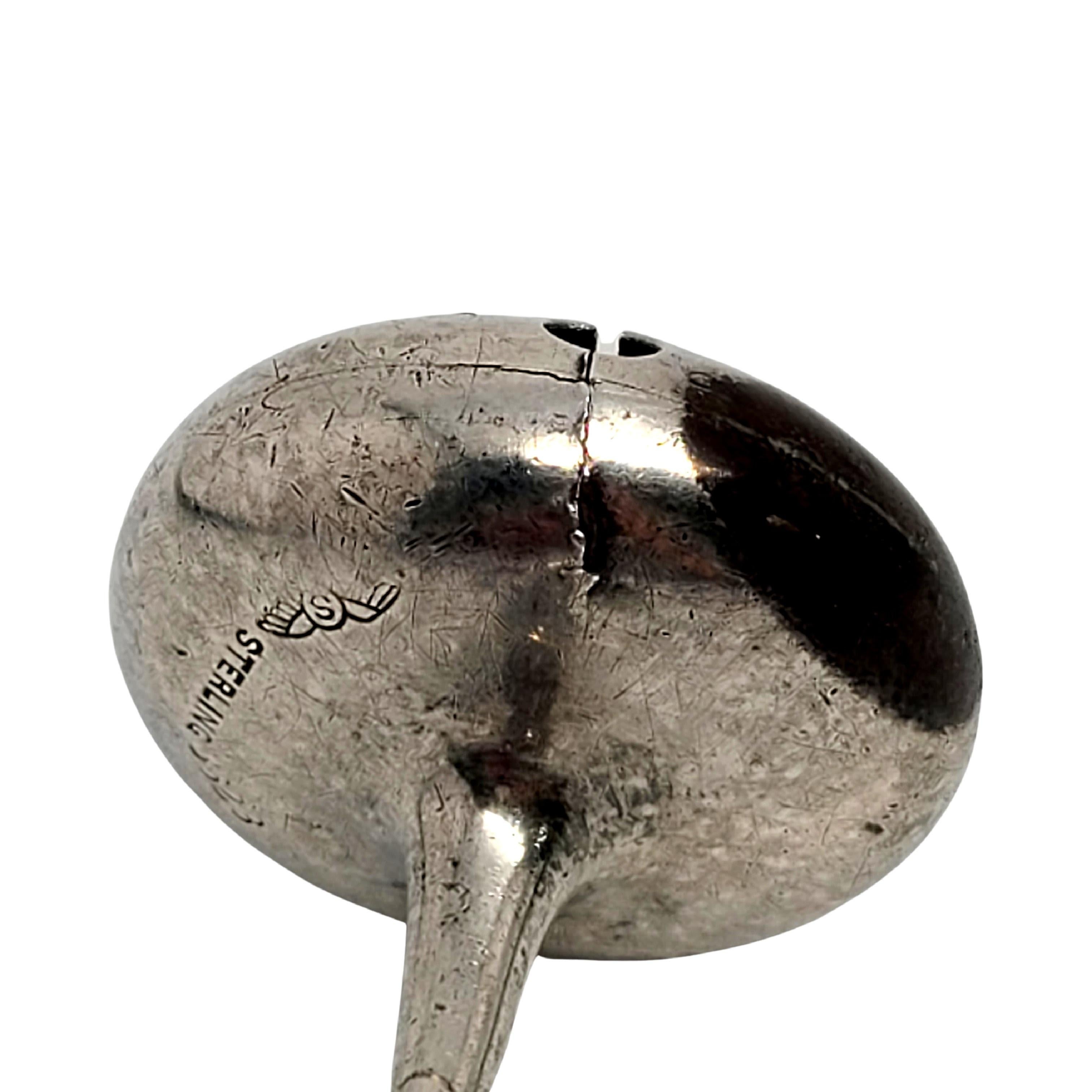 George Shiebler Sterling Silver Jingle Bell Baby Rattle For Sale 2