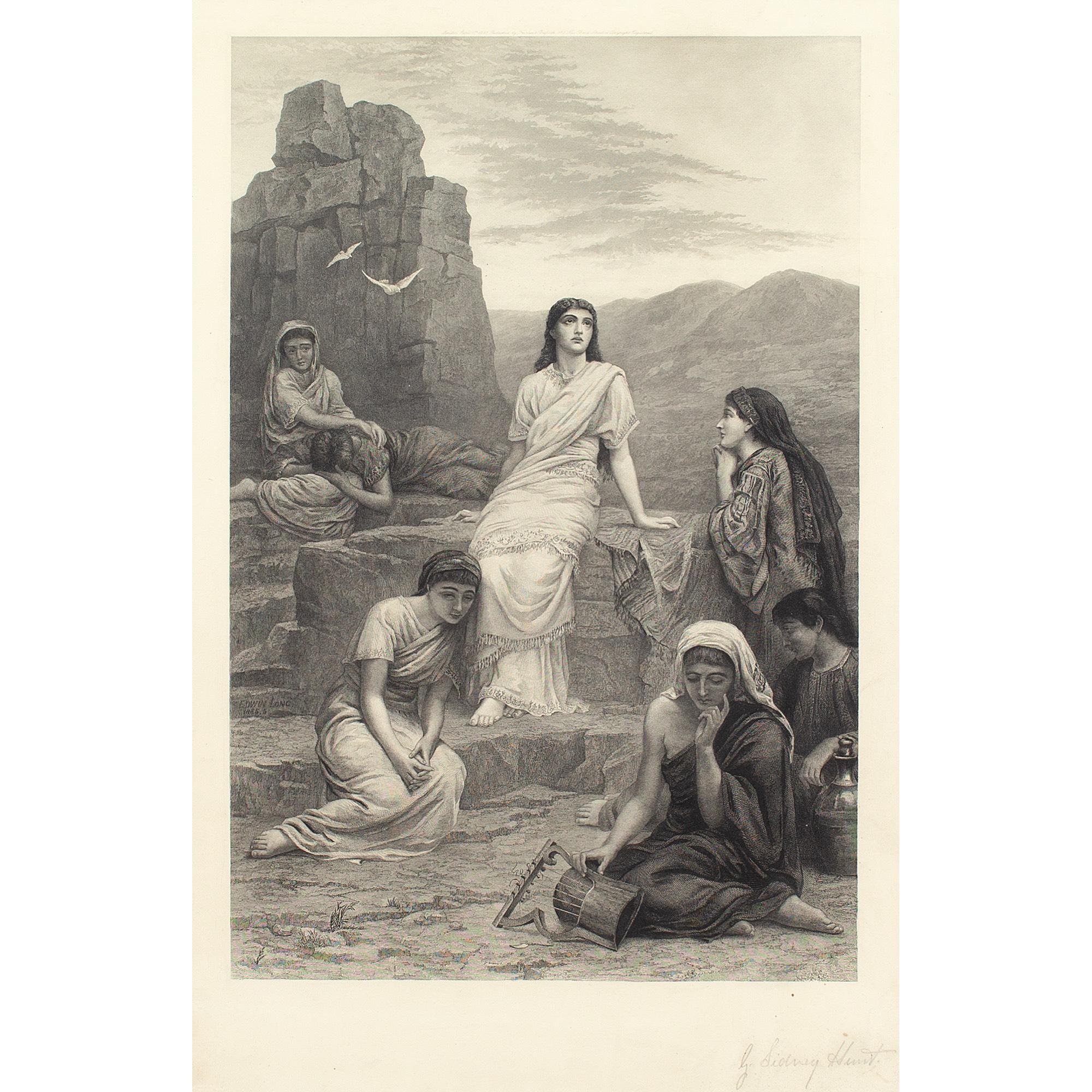 George Sidney Hunt d'après Edwin Long RA, « In the Wilderness », gravure en vente 1