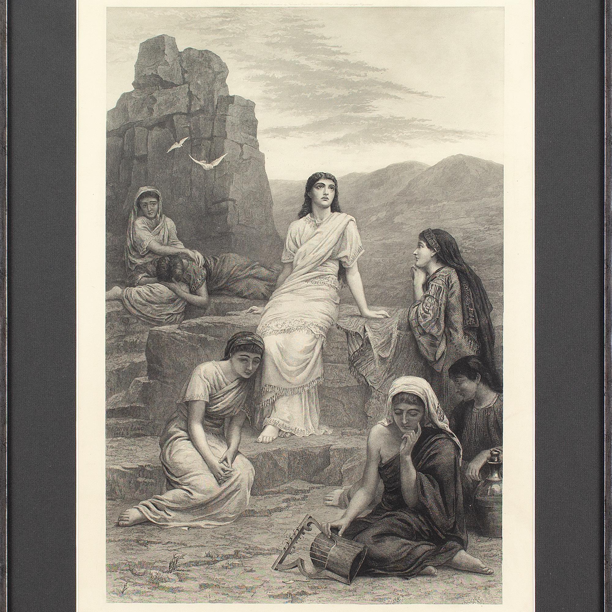 George Hunt dopo Edwin Long RA, Nel deserto, Incisione - Print Accademia di George Sidney Hunt