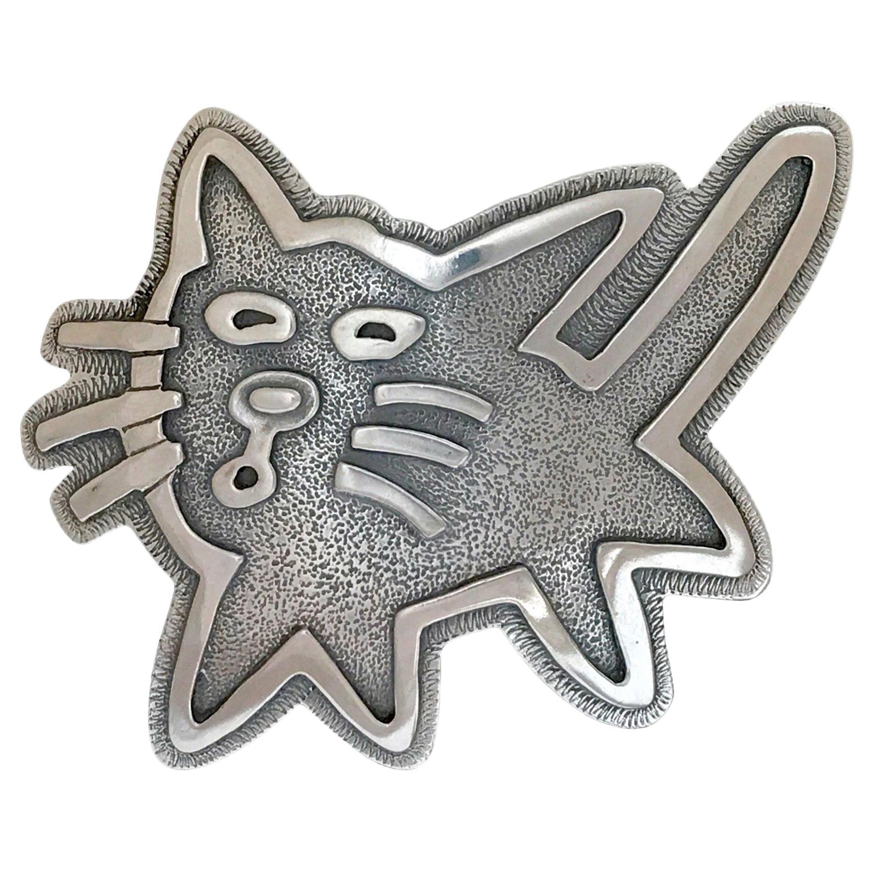 George Silversmith is From Wide Ruins, kitty, pendant, Melanie Yazzie, Navajo For Sale