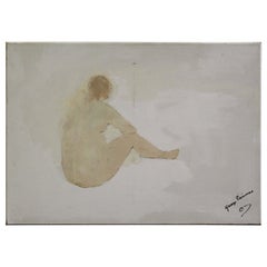 George Simmons, Oil on Canvas, Seated Figure, circa 2007