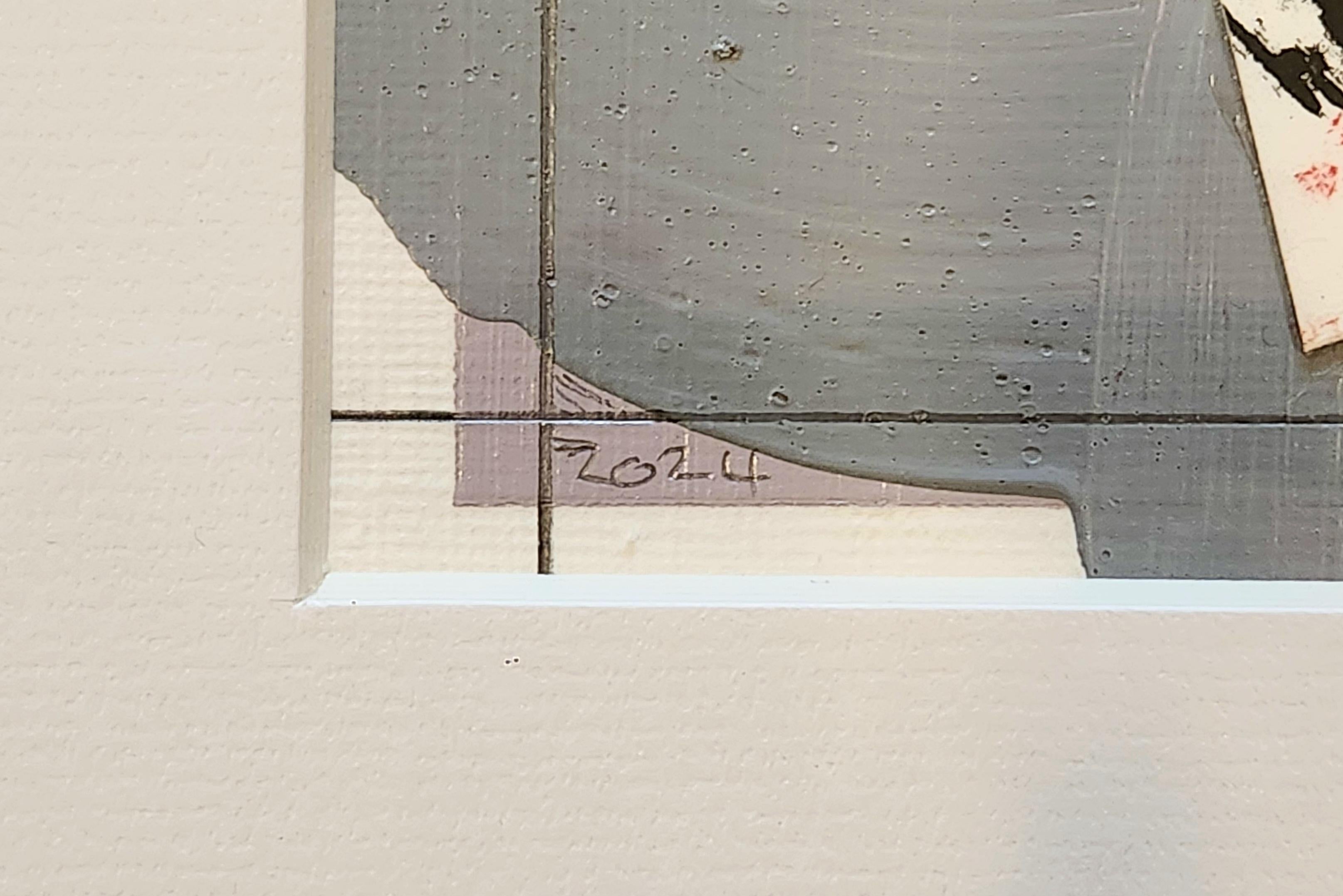 Serie di pietre miliari n. 3 -- Collage a tecnica mista - Art di George Simmons