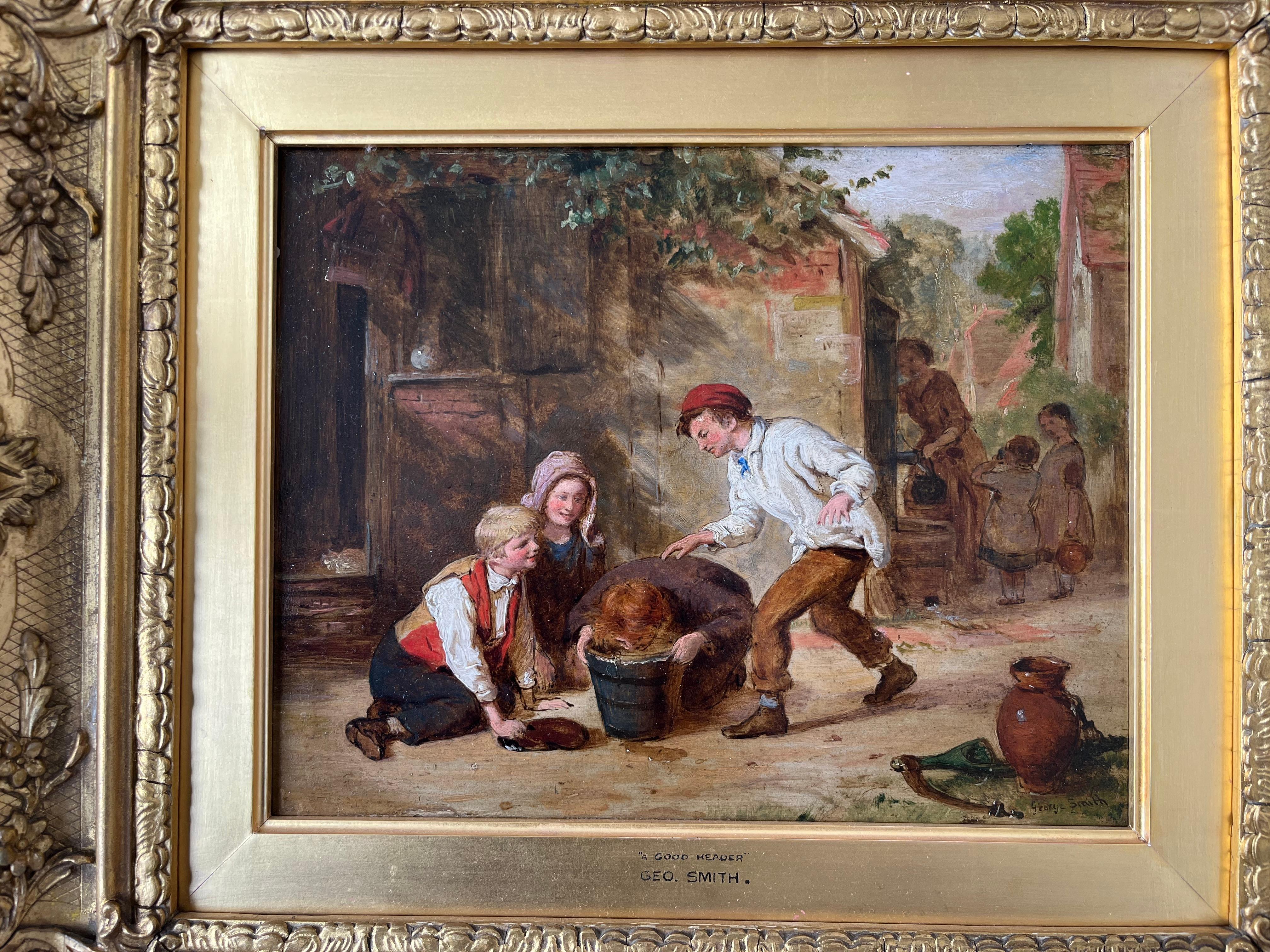 George Smith, Wunderschönes viktorianisches Öl mit spielenden Kindern im Angebot 3