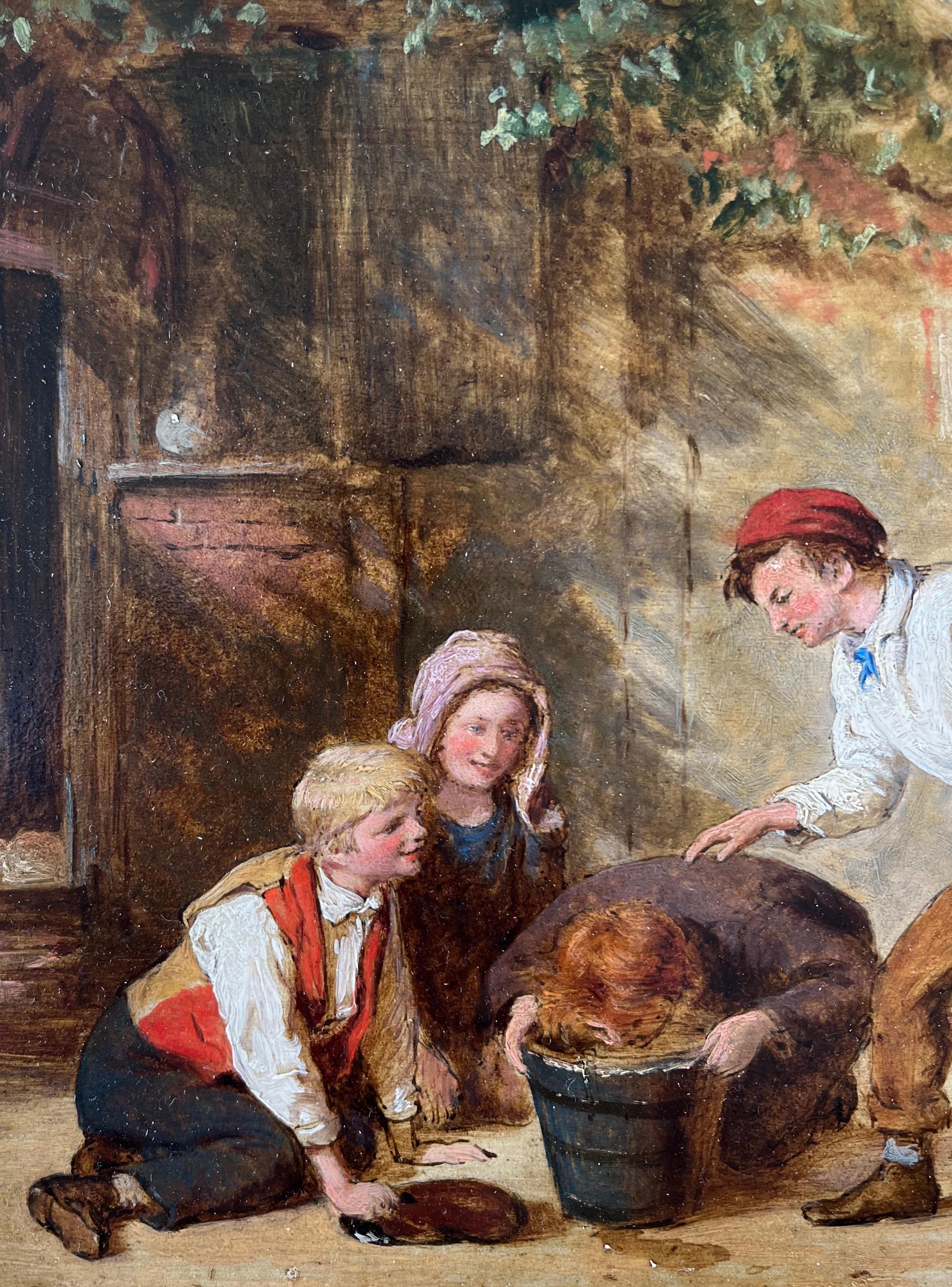 George Smith, Wunderschönes viktorianisches Öl mit spielenden Kindern im Angebot 5
