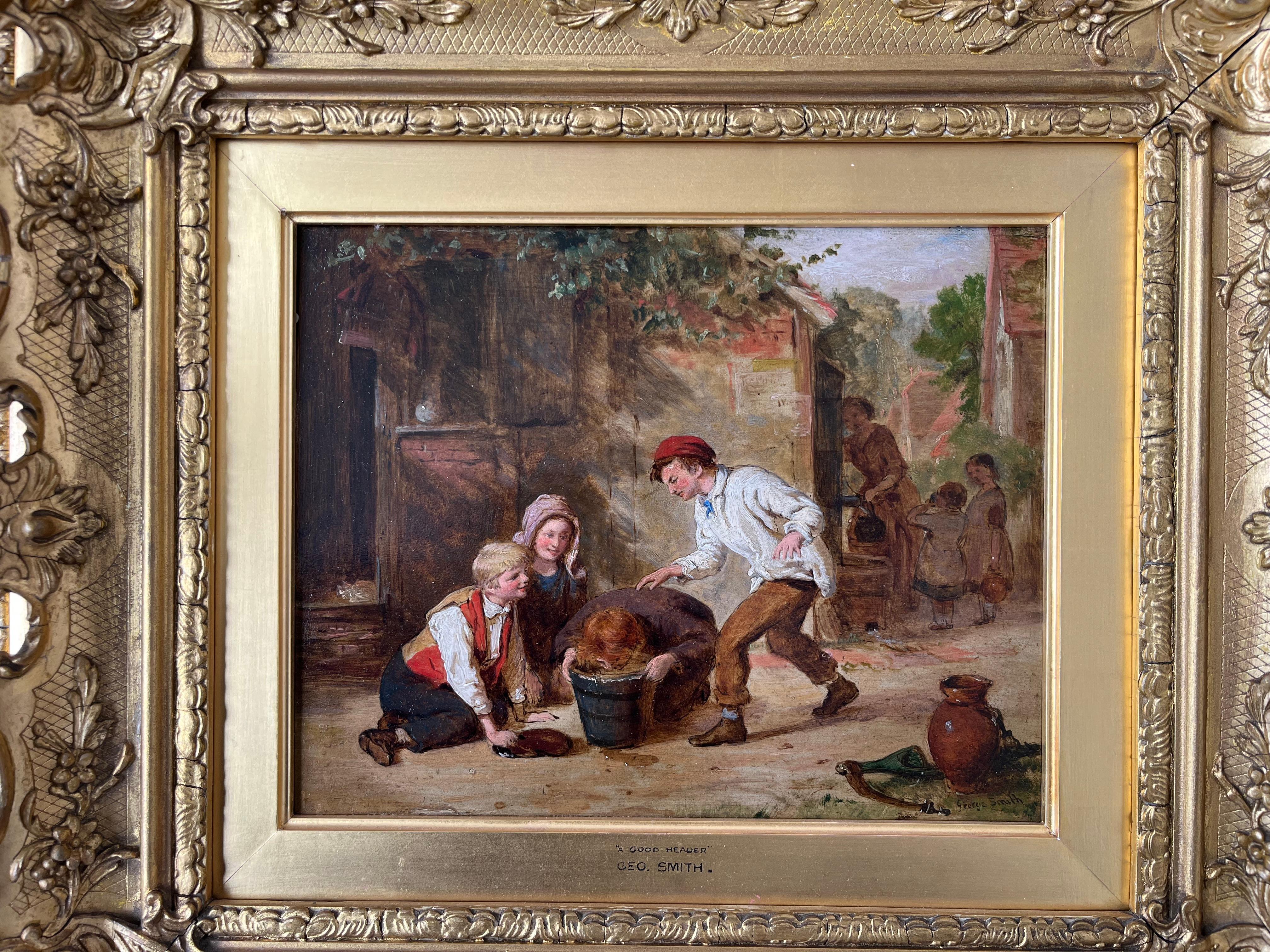 George Smith, Wunderschönes viktorianisches Öl mit spielenden Kindern im Angebot 6