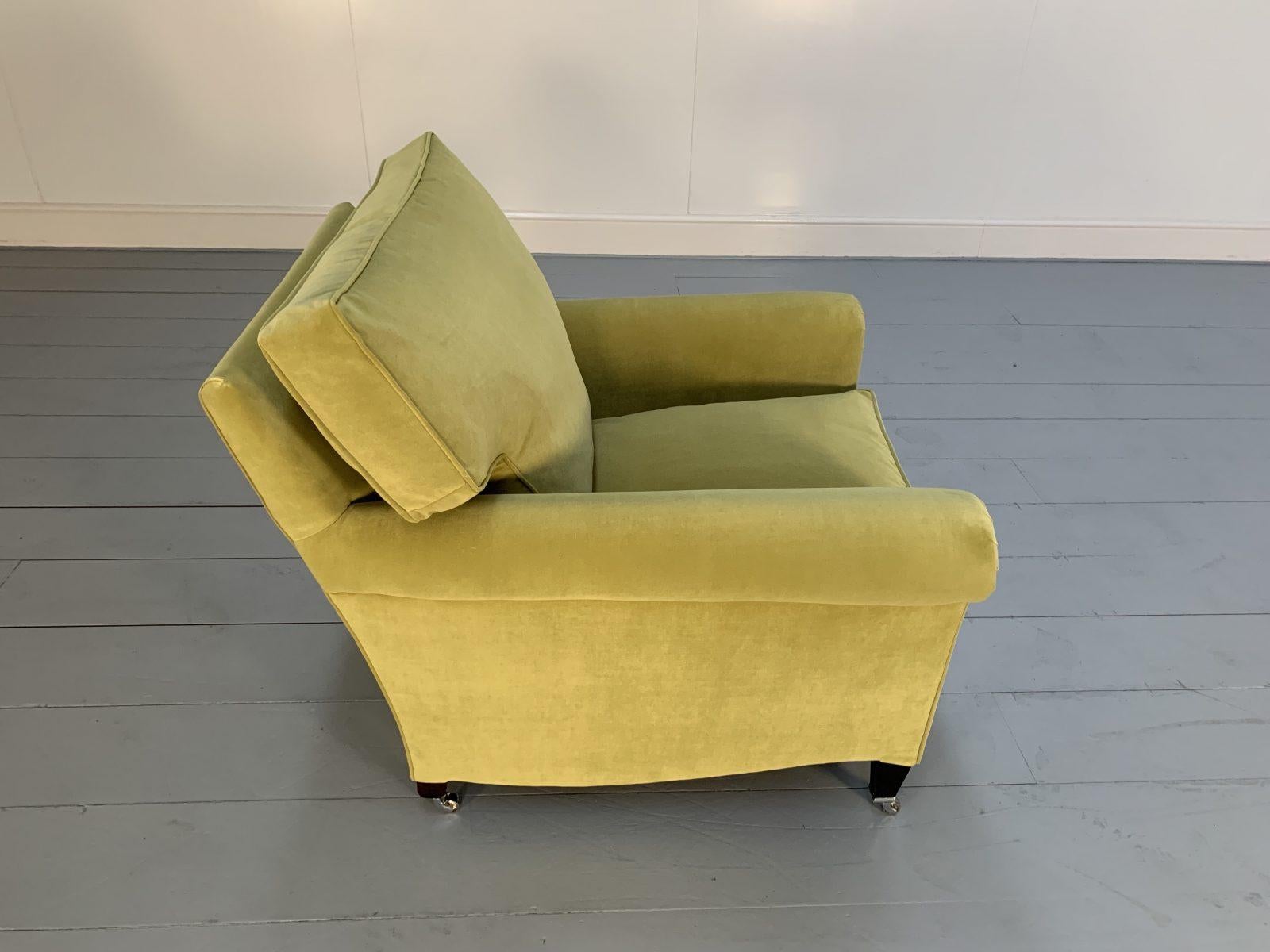 George Smith Armchair Signature “Full Scroll-Arm” in Yellow Velvet 6
