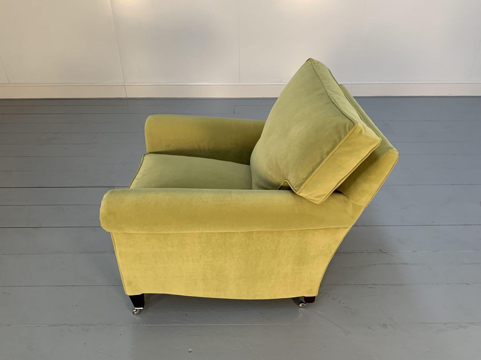 George Smith Armchair Signature “Full Scroll-Arm” in Yellow Velvet 7