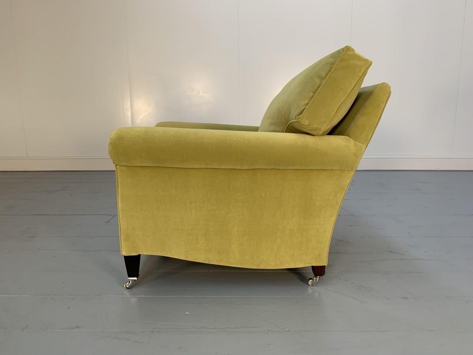 George Smith Armchair Signature “Full Scroll-Arm” in Yellow Velvet 2