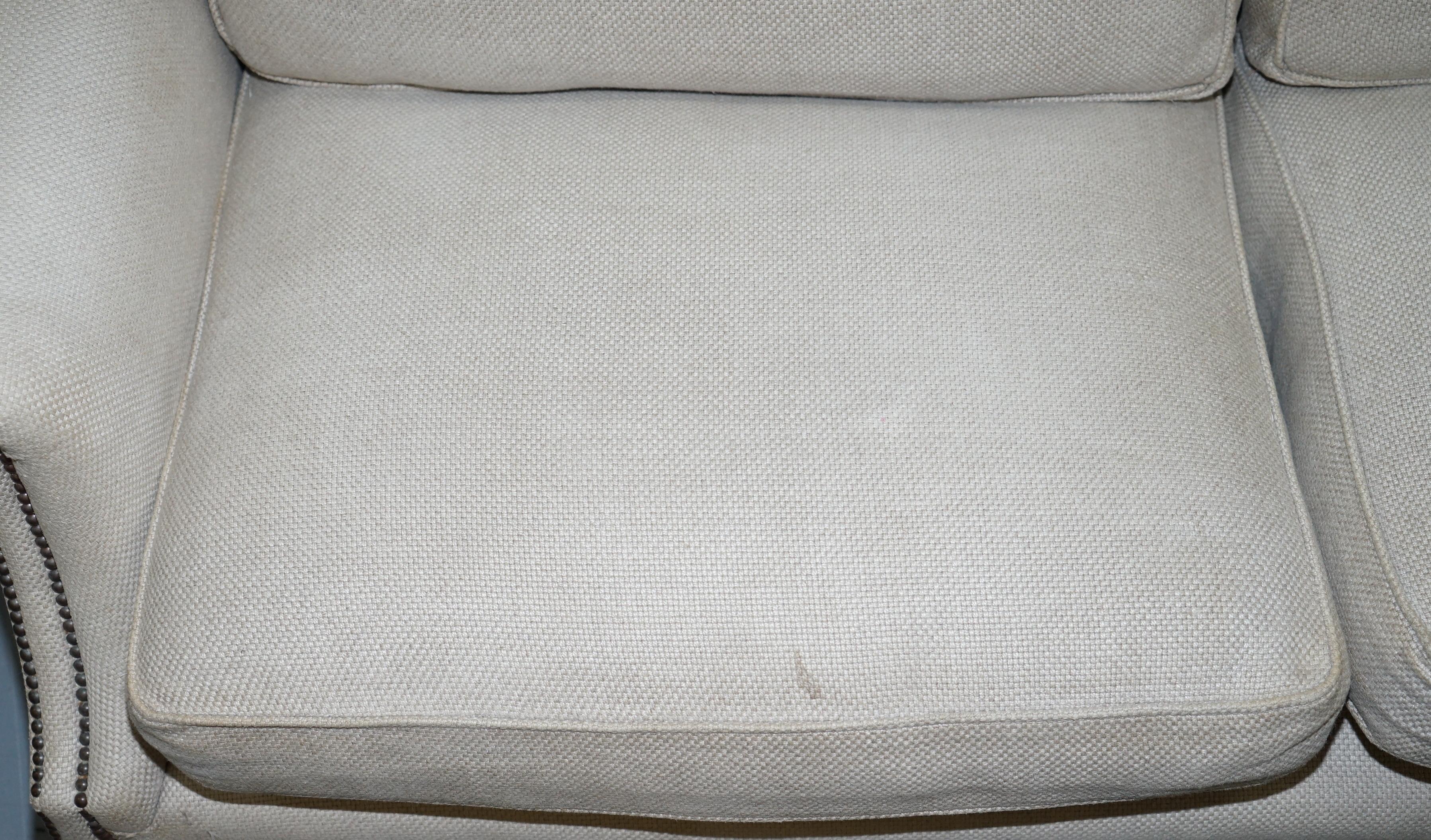 George Smith Arran Drei-Sitzer-Sofa Feder gefüllte Kissen gestempelt (21. Jahrhundert und zeitgenössisch)