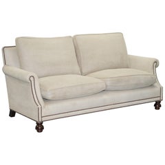 George Smith Arran Three Seater Sofa Feather Filled Cushions Stamped