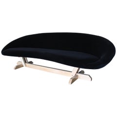 George Smith "Bean" 4-Seat Sofa by Tom Dixon in Kvadrat "Haakon" Mohair-Velvet 