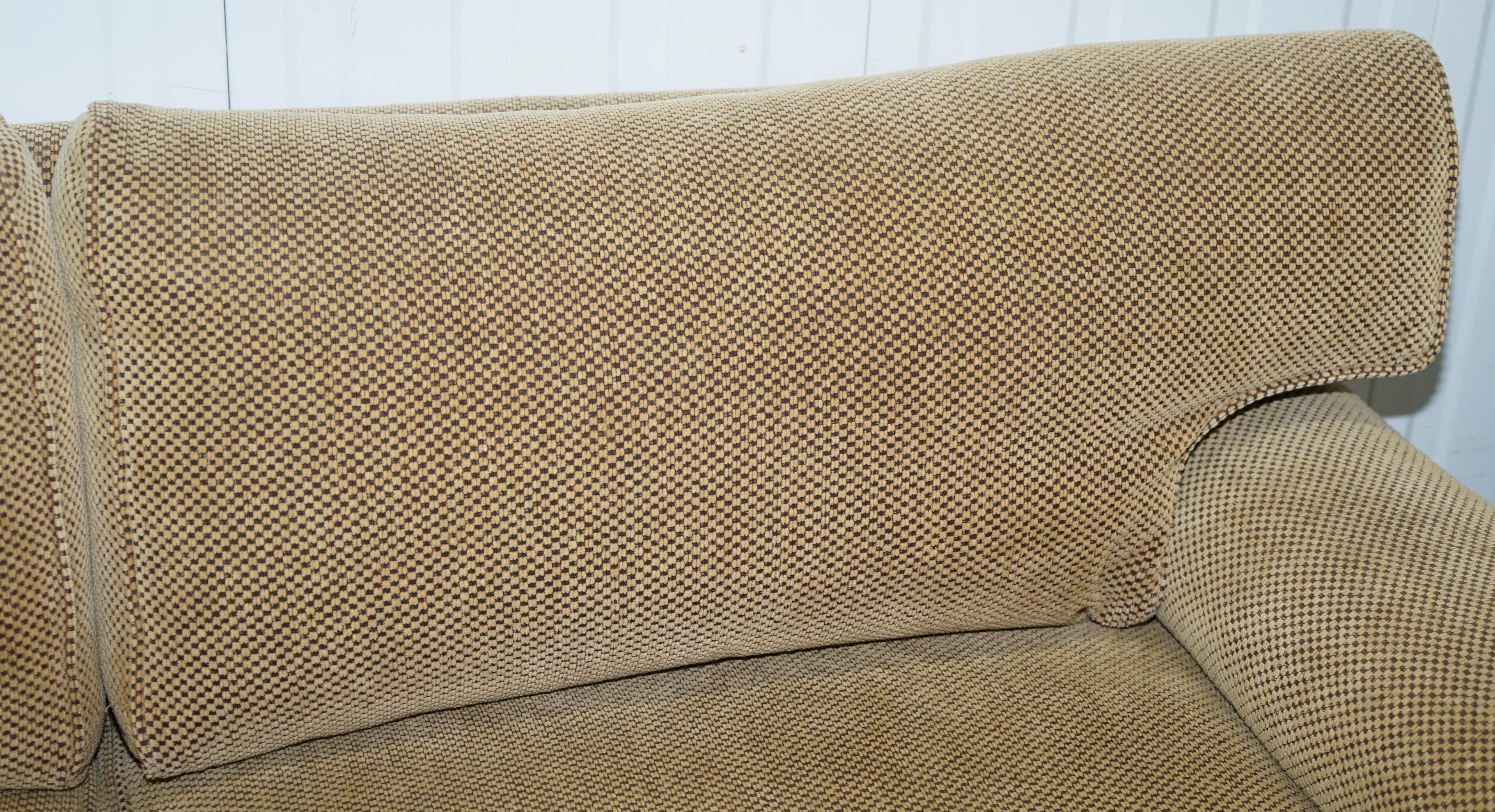 George Smith Bolster Three-Seat Sofa Feather Filled Cushions Stamped 2
