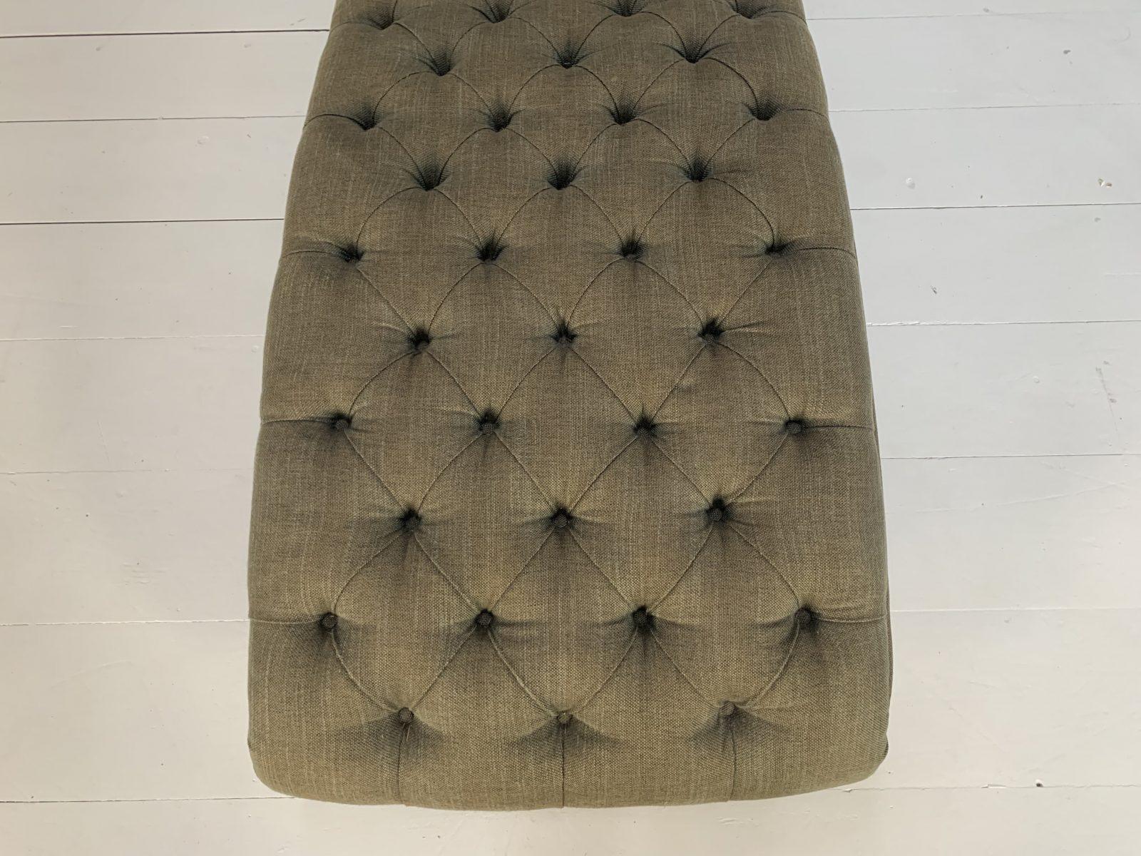 George Smith “Brewster” Chaise Sofa in Grey Linen Fabric 5