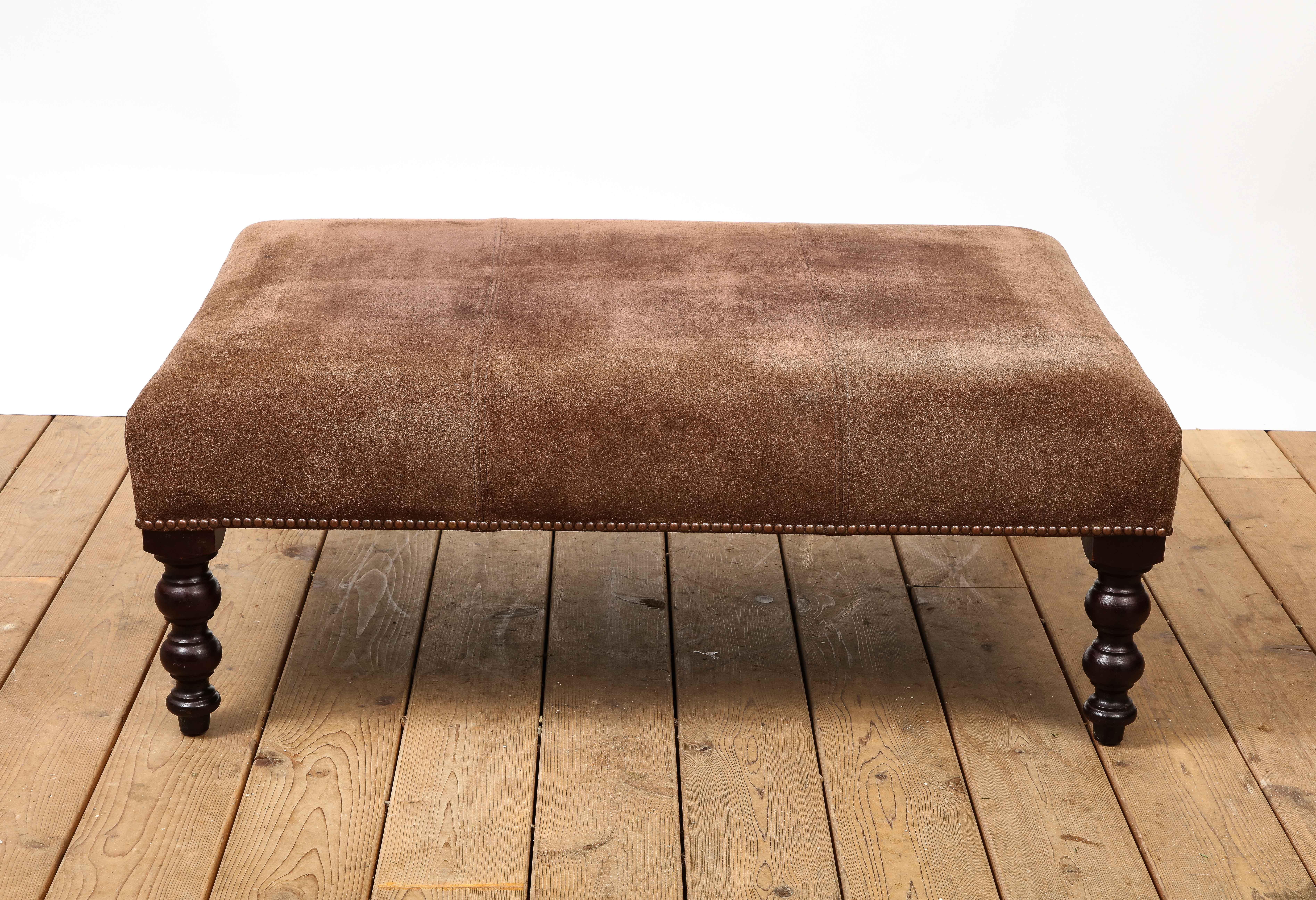 George Smith Brown Suede Ottoman 2