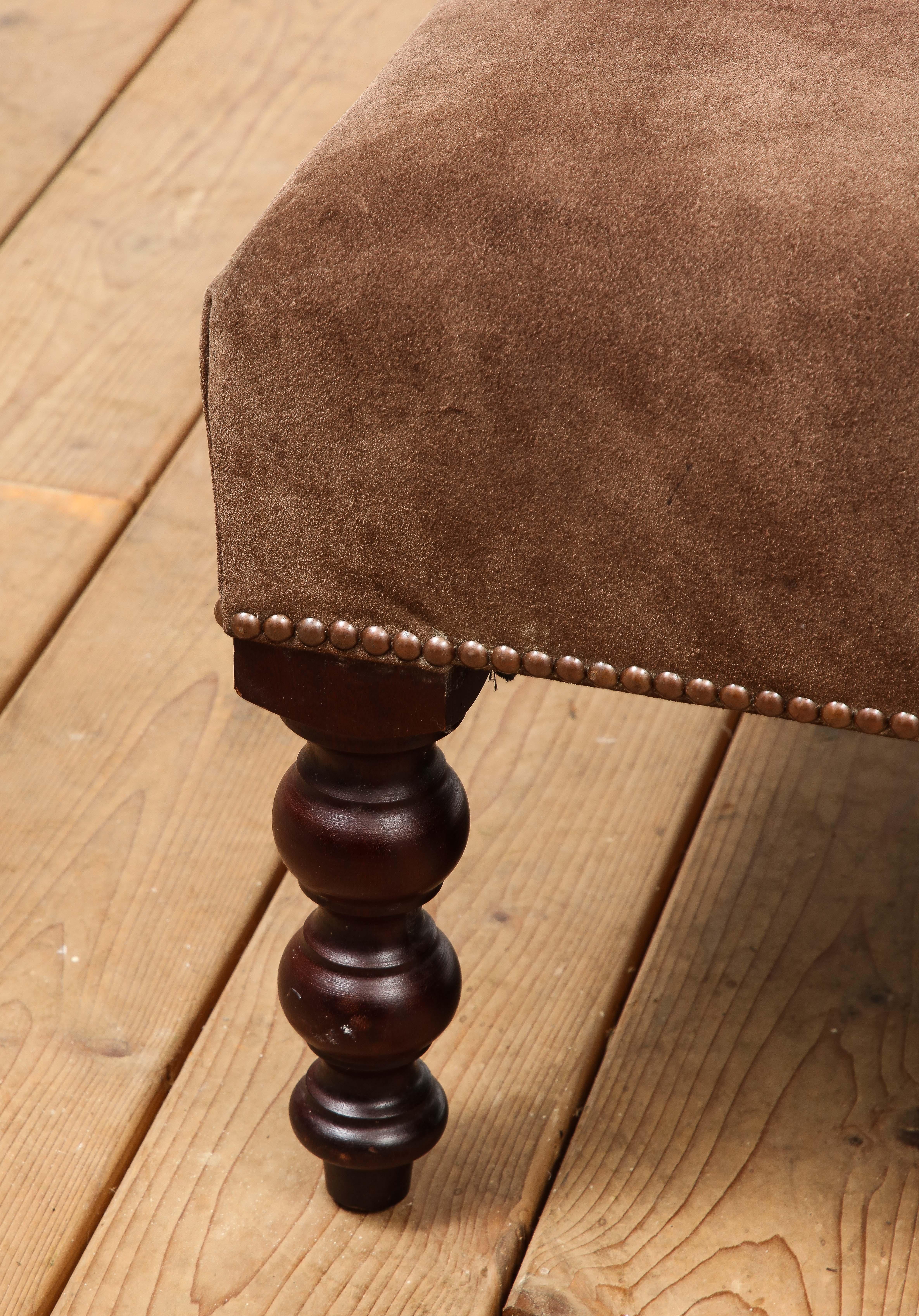 George Smith Brown Suede Ottoman 3