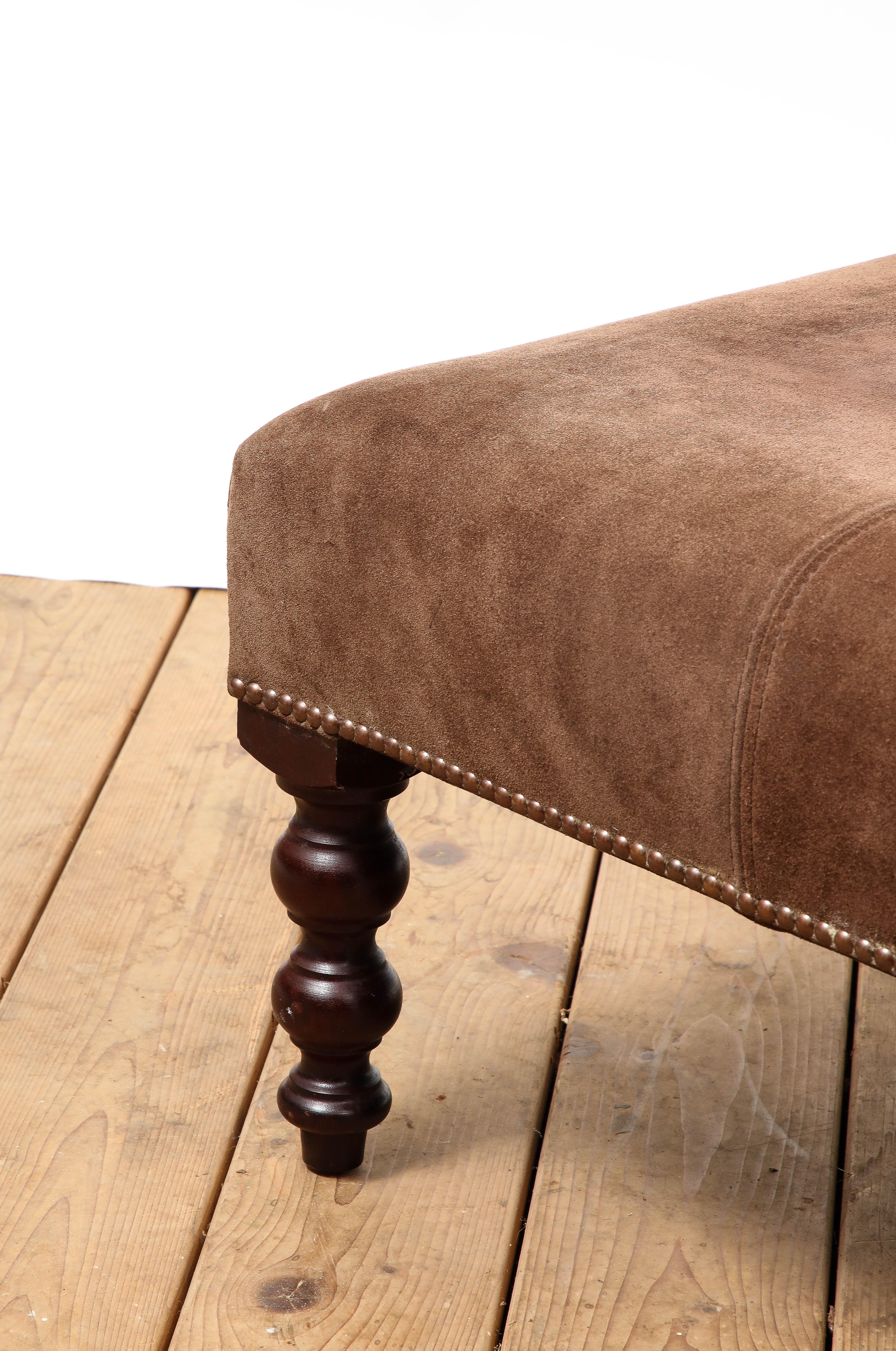 George Smith Brown Suede Ottoman 4