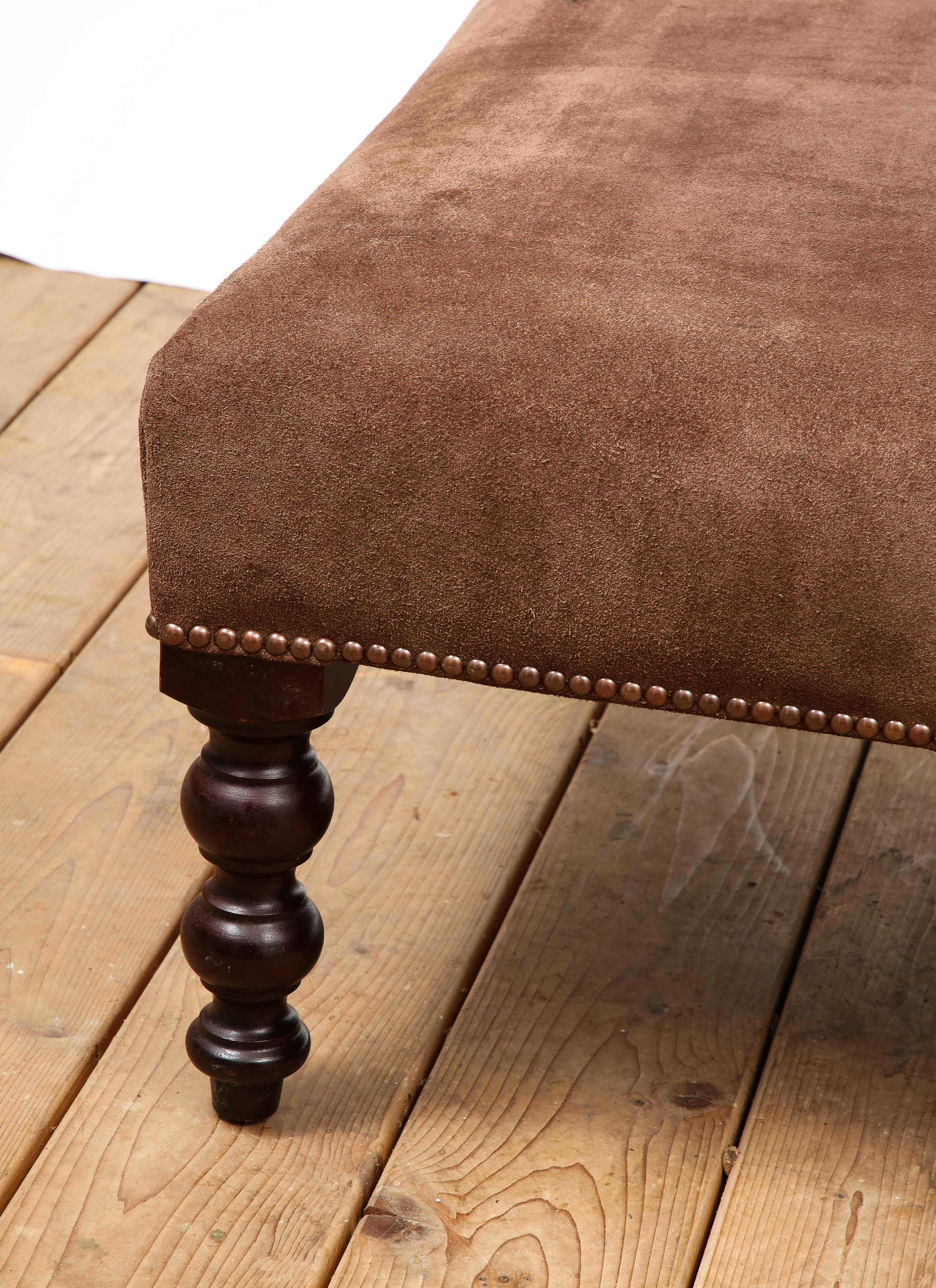 George Smith Brown Suede Ottoman 5
