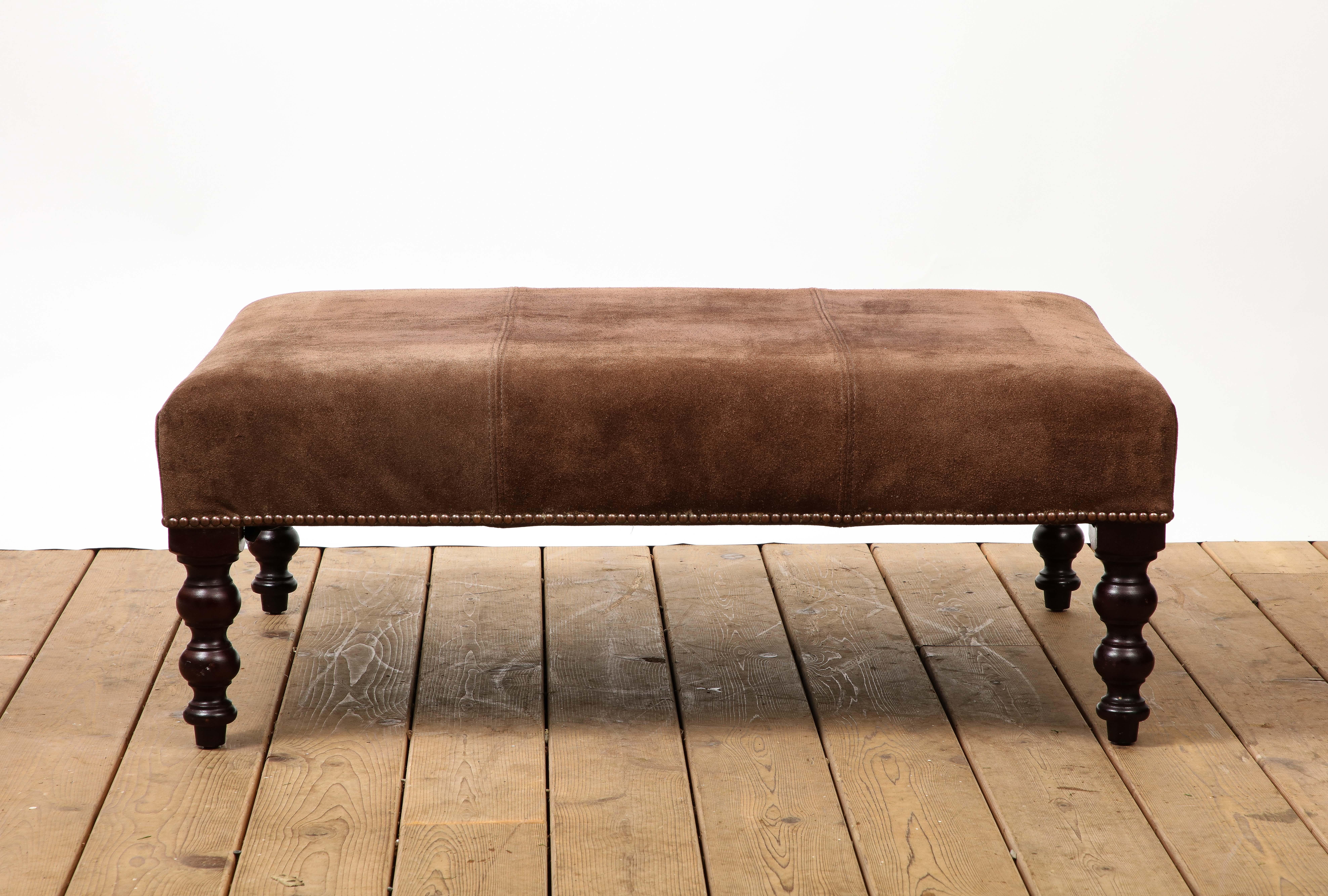 suede footstool