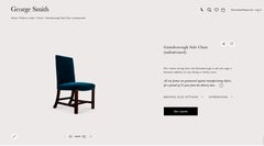 George Smith Buttoned Side Occasional Office Desk Chair Brown Leather