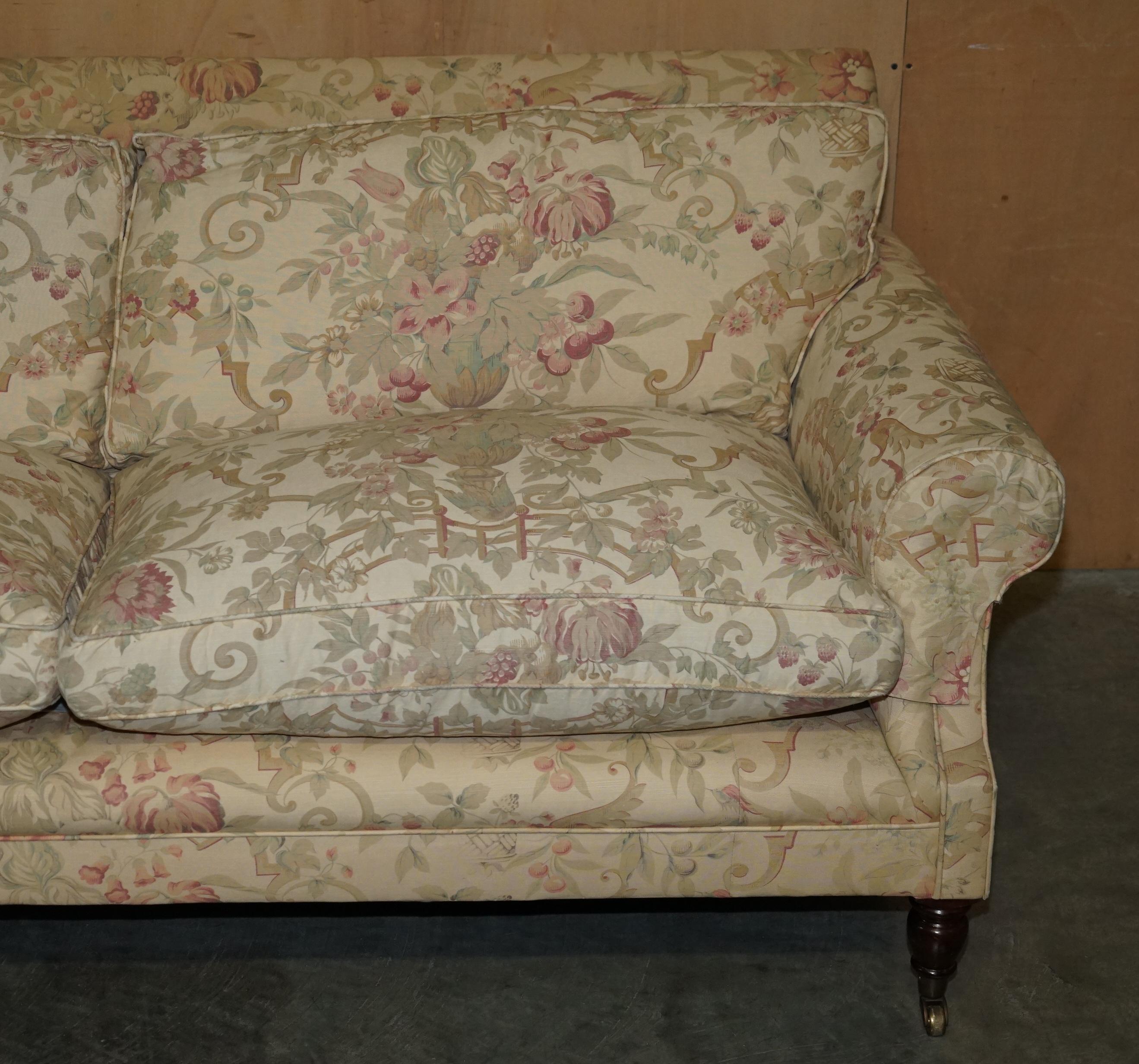 Hand-Crafted GEORGE SMITH CHELSEA 3 SEAT SOFA IN ORIGINAL UPHOLSTERY PART SUiTE For Sale