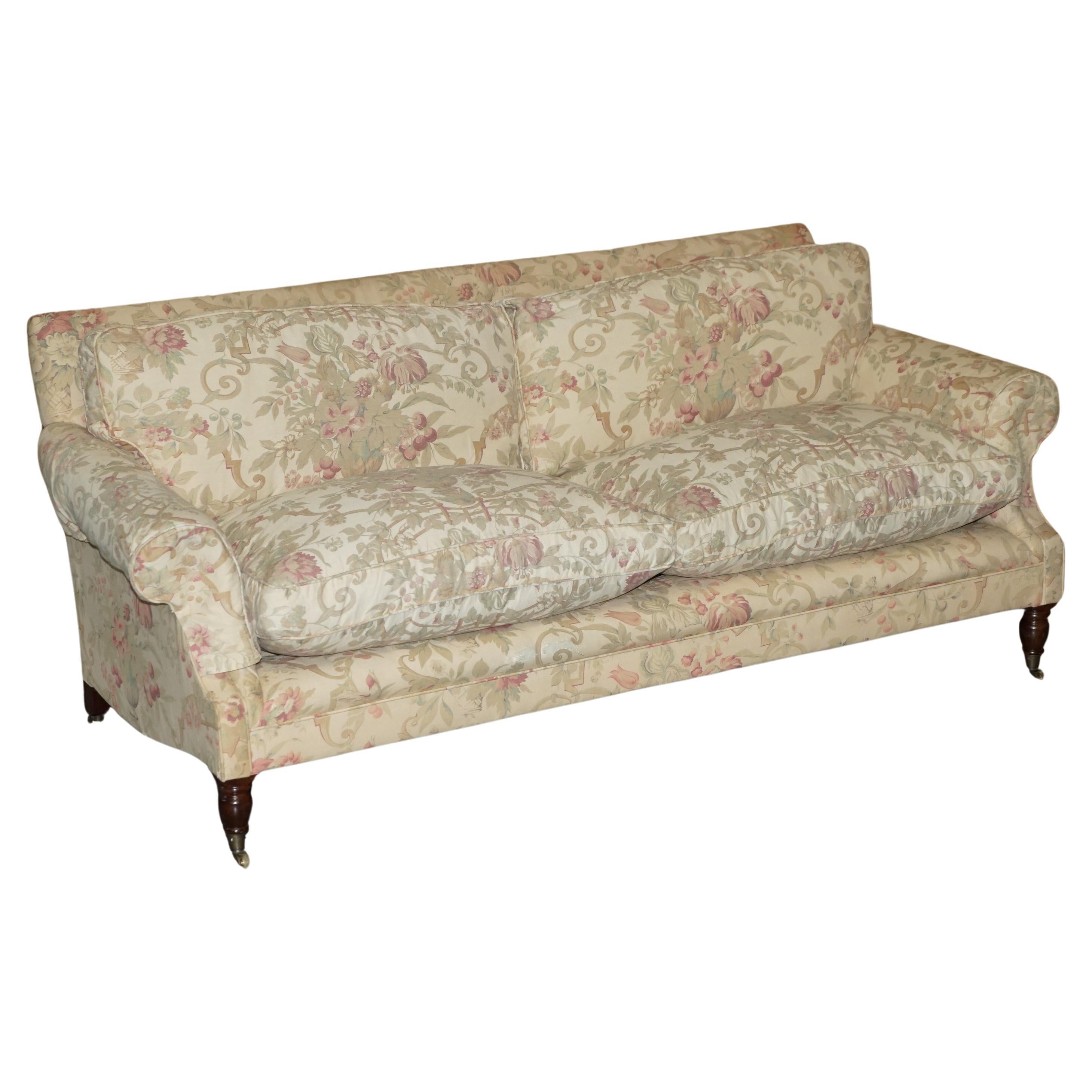 GEORGE SMITH CHELSEA 3 SEAT SOFA IN ORIGINAL UPHOLSTERY PART SUiTE For Sale